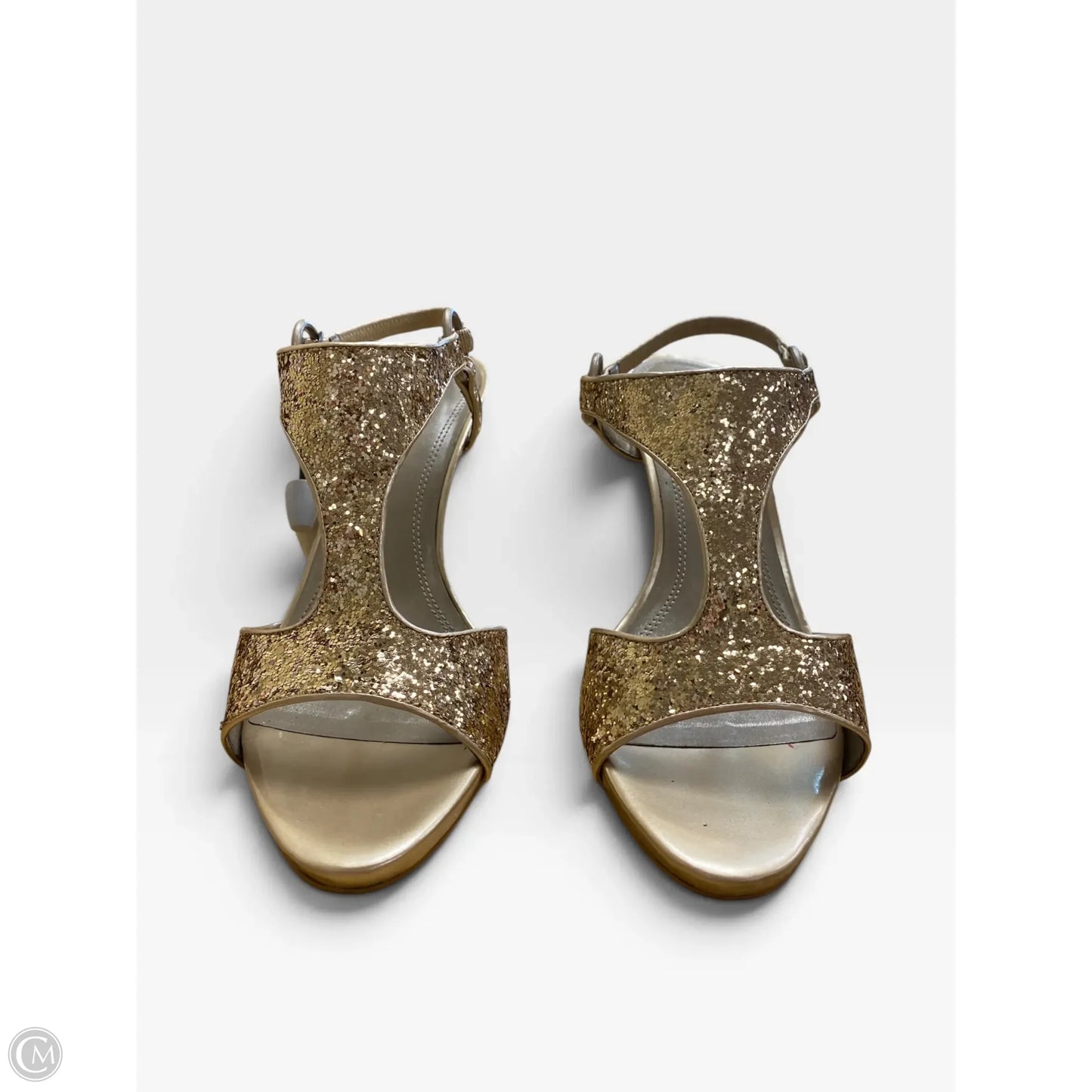 Shoes Heels Stiletto By Ellen Tracy In Gold, Size: 10