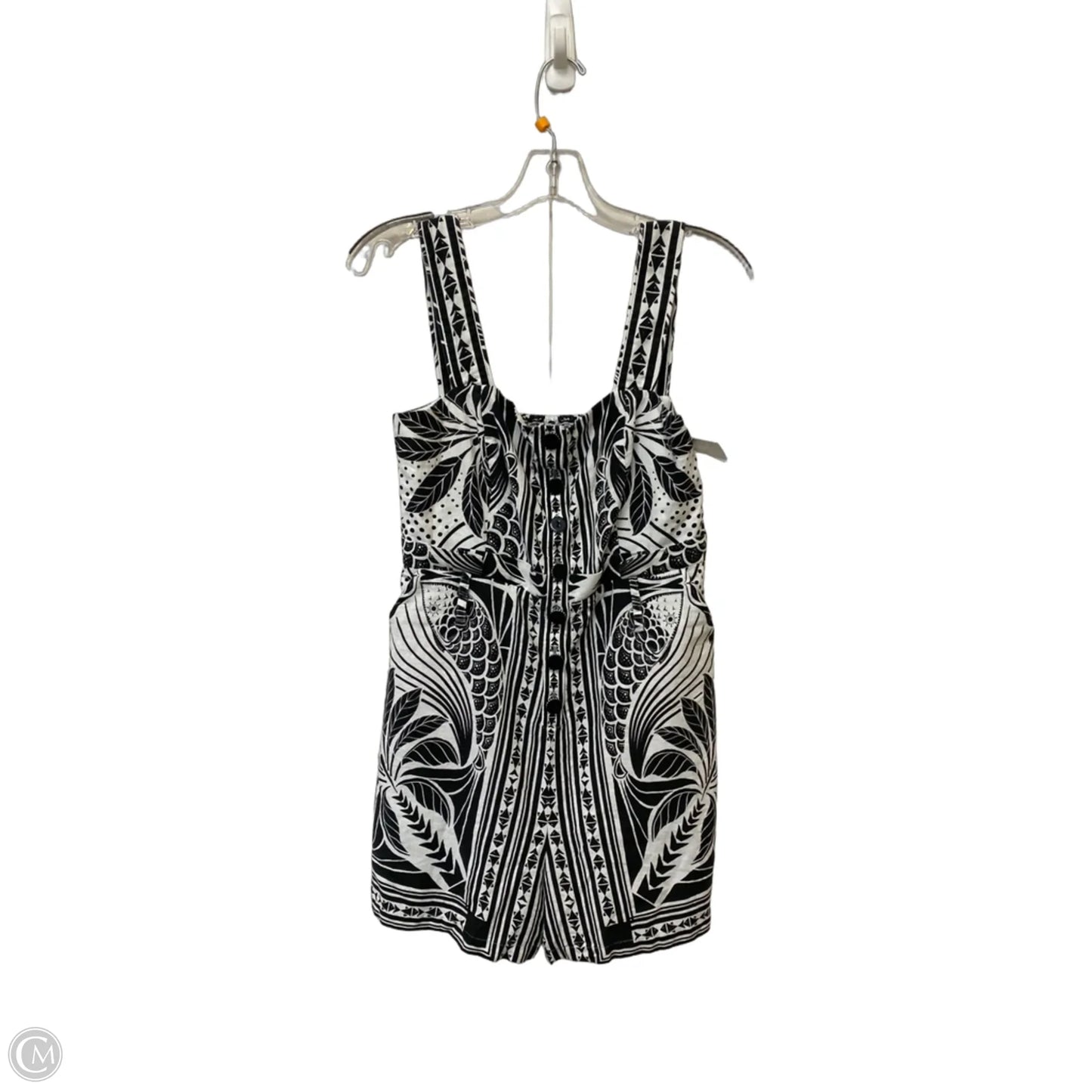 Romper By Farm Rio In Black & White, Size: S