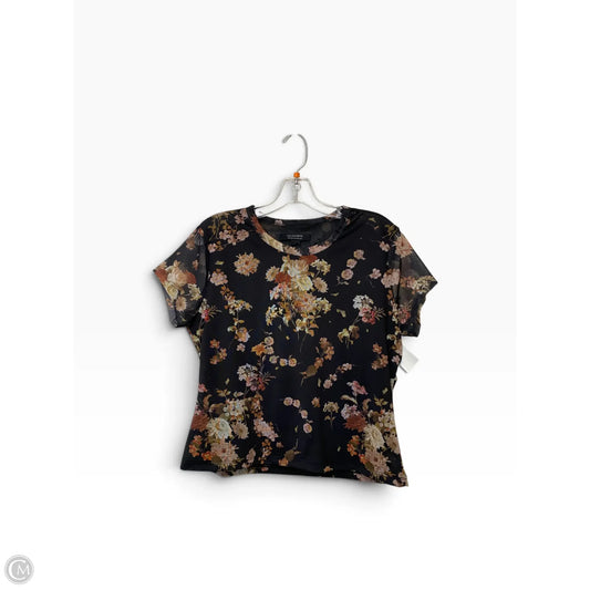 Top Short Sleeve Designer By All Saints In Floral Print, Size: L