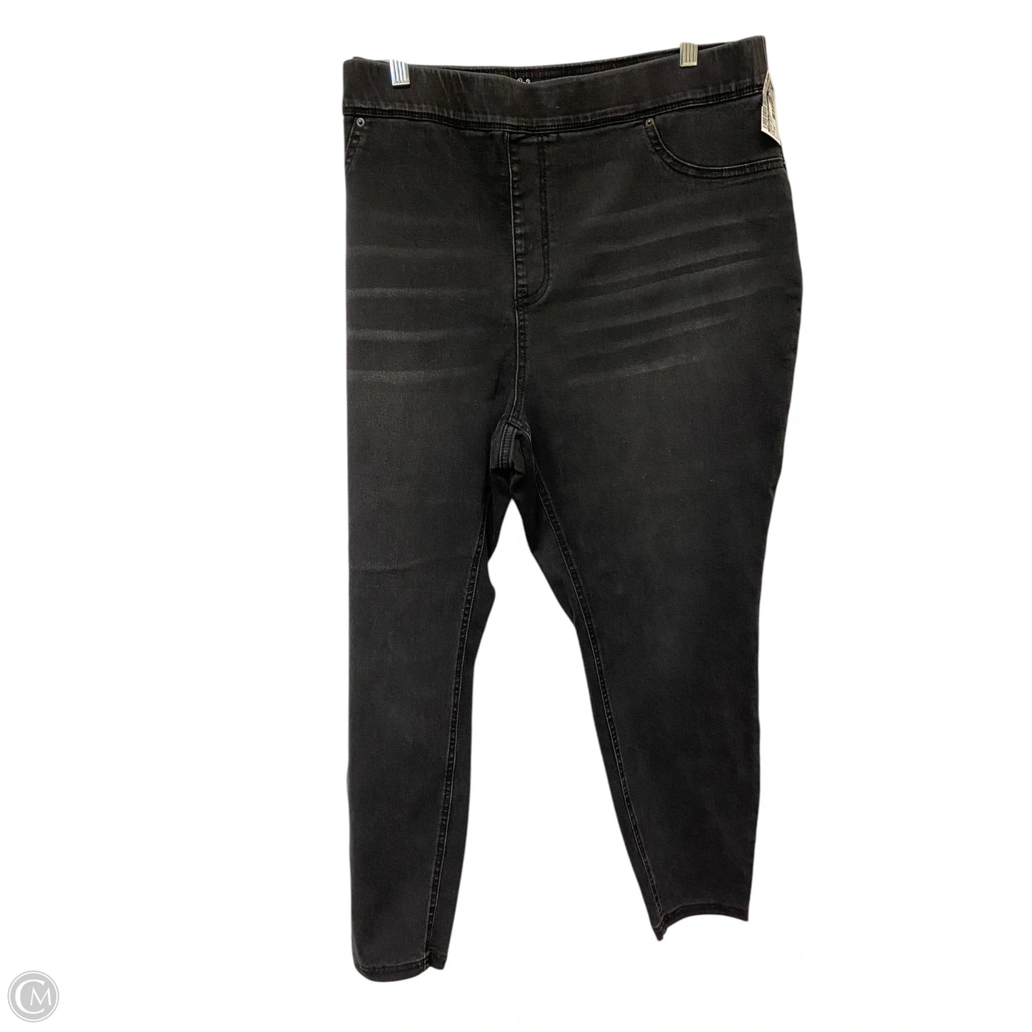 Jeans Skinny By Terra & Sky In Black Denim, Size: 2x