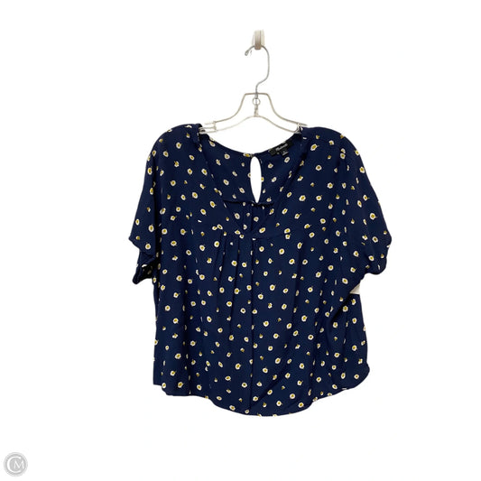 Blouse Short Sleeve By Madewell In Blue, Size: M