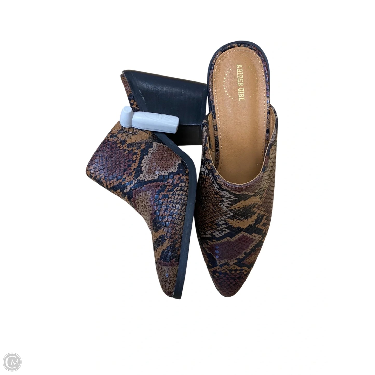 Shoes Heels Block By Clothes Mentor In Snakeskin Print, Size: 5.5