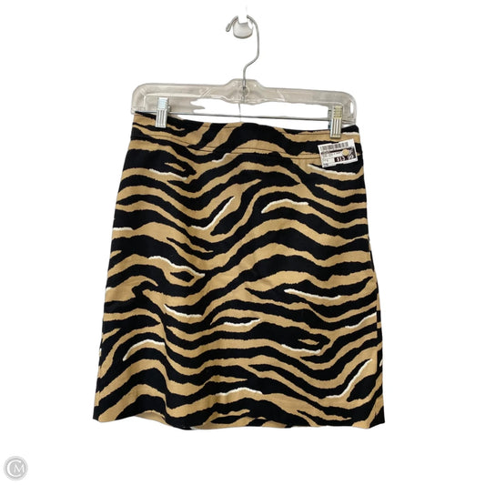Skirt Mini & Short By Talbots In Zebra Print, Size: 2