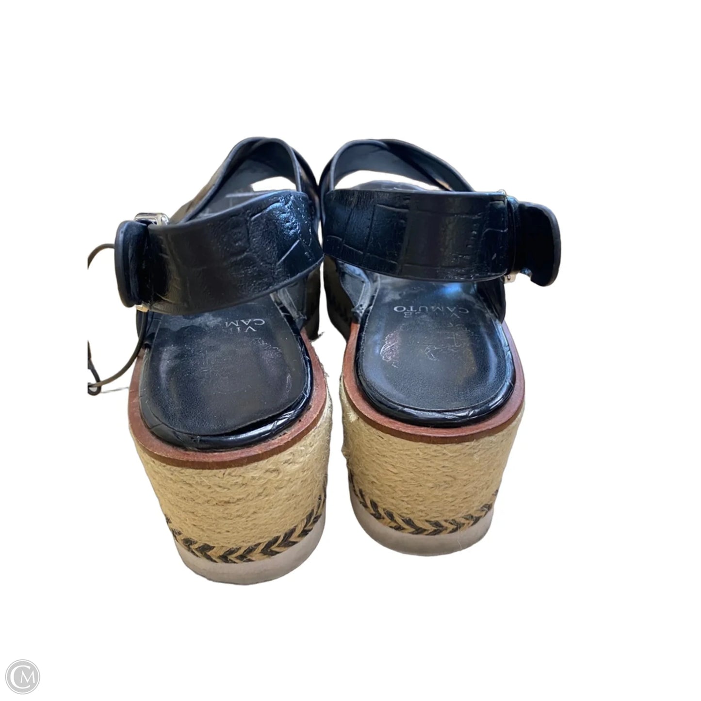 Sandals Heels Wedge By Vince Camuto In Black, Size: 7