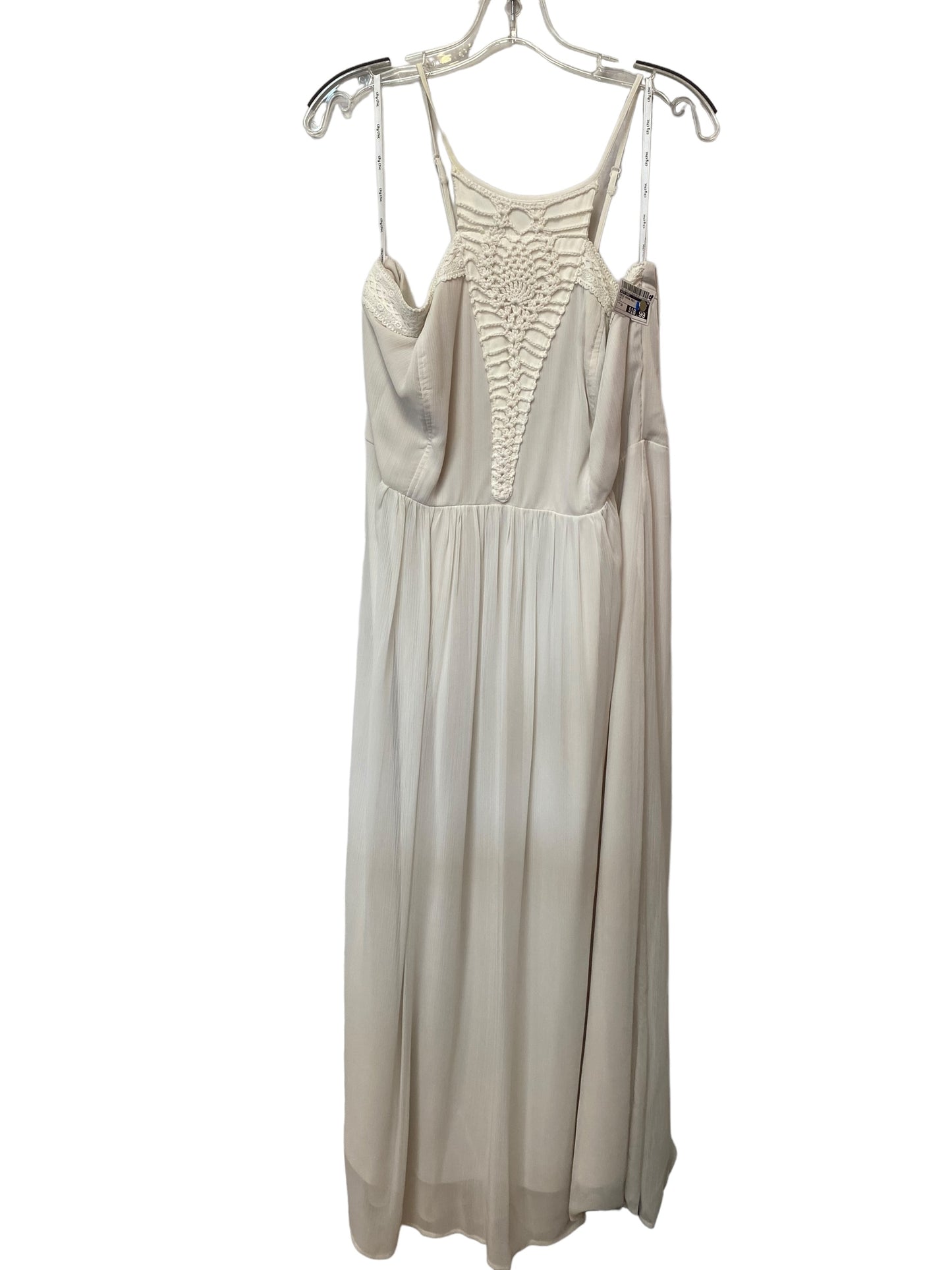 White Dress Casual Maxi City Chic, Size 16