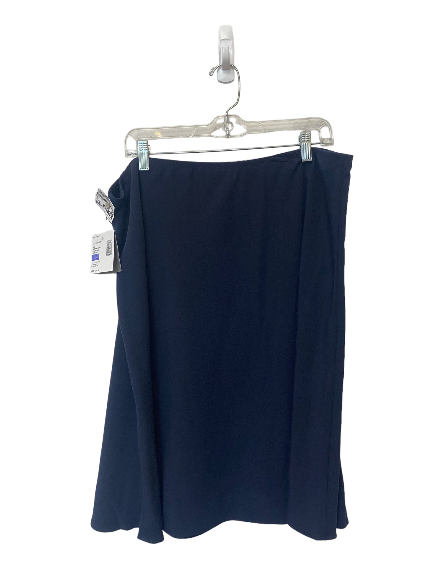 Navy Skirt Midi Sag Harbor, Size 18