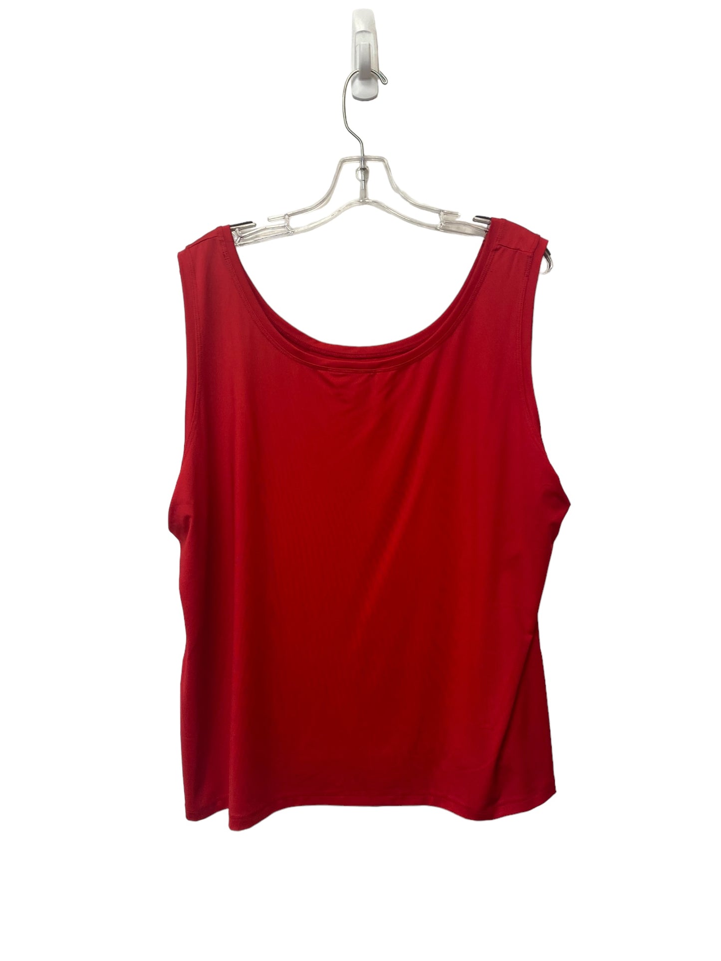 Red Top Sleeveless Basic Peter Nygard, Size 3x