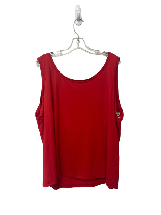 Red Top Sleeveless Basic Peter Nygard, Size 3x