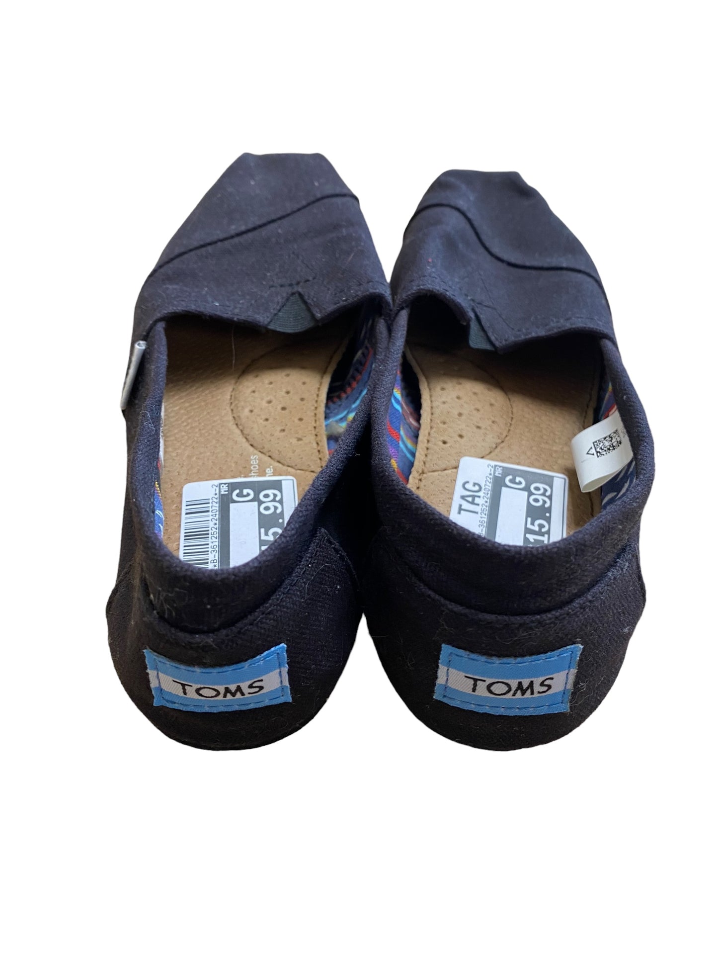 Black Shoes Flats Toms, Size 6.5