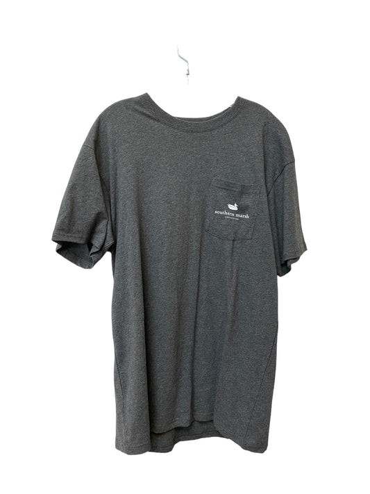 Grey Top Short Sleeve Clothes Mentor, Size L