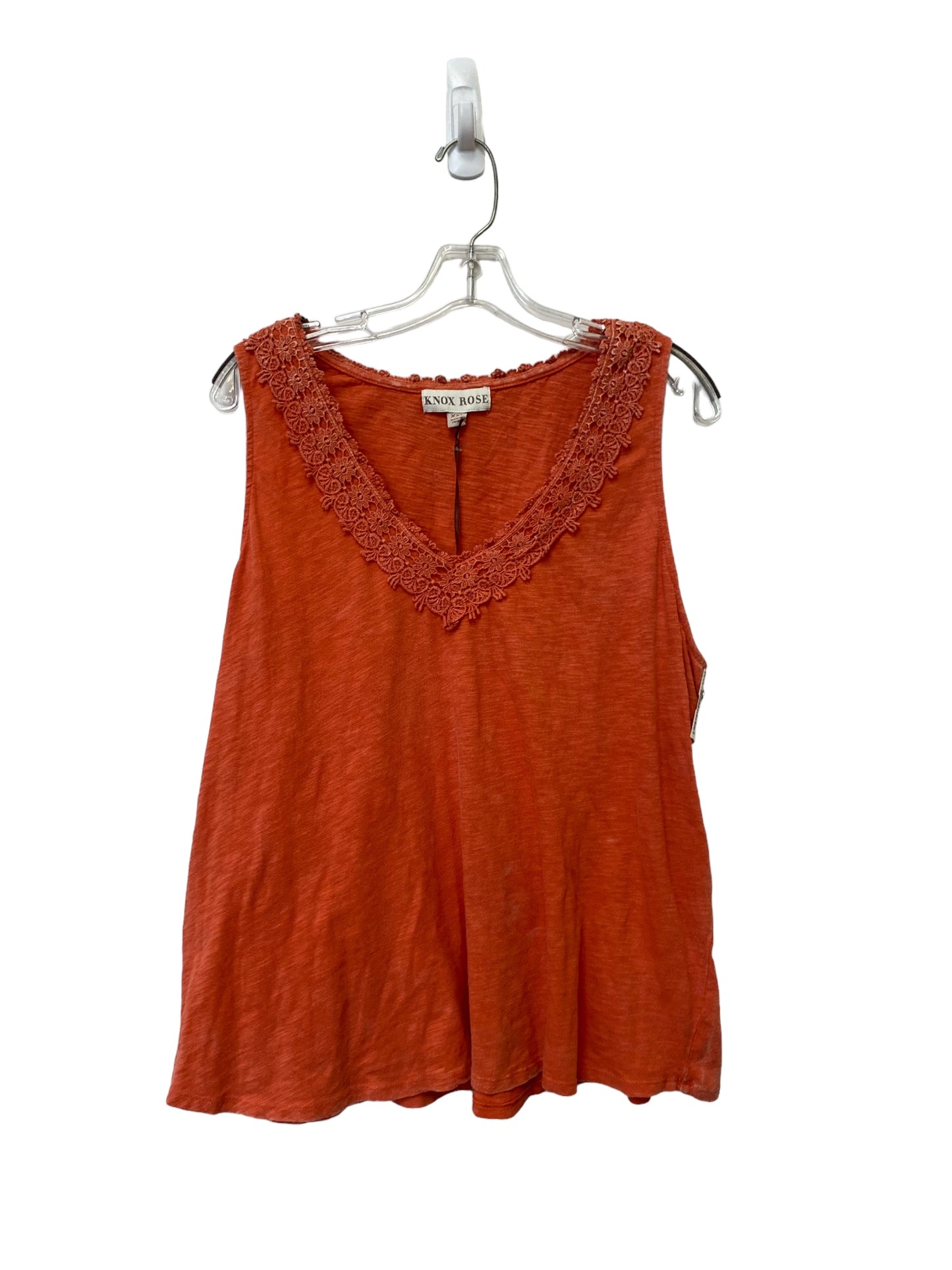 Top Sleeveless By Knox Rose In Orange, Size: Xxl