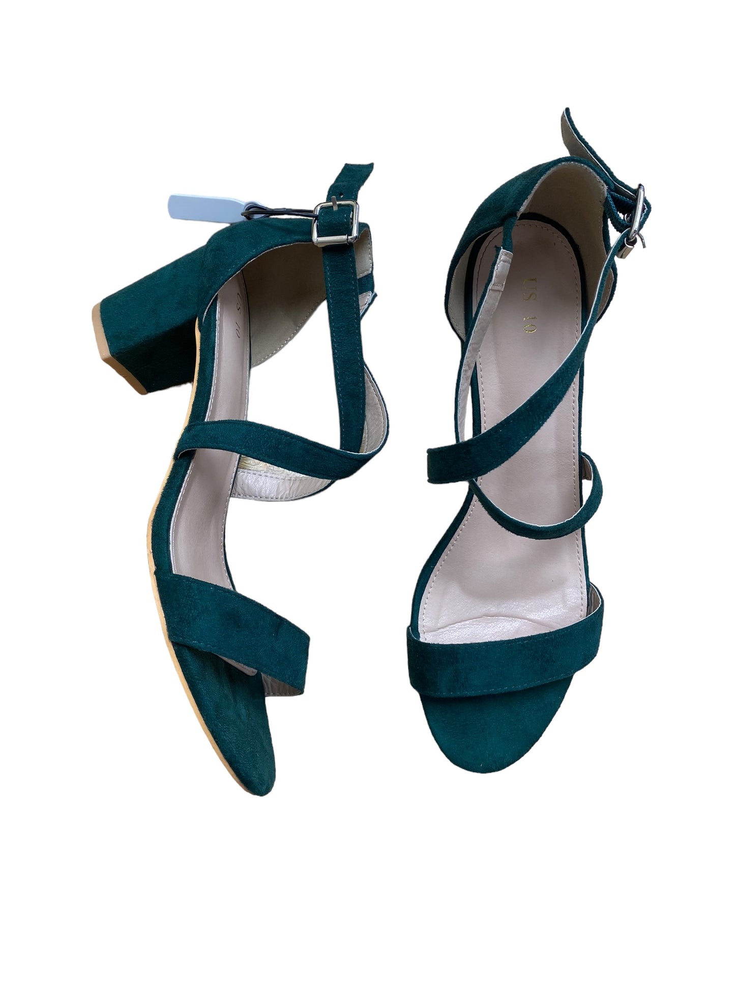 Shoes Heels Block By Clothes Mentor In Green, Size: 10