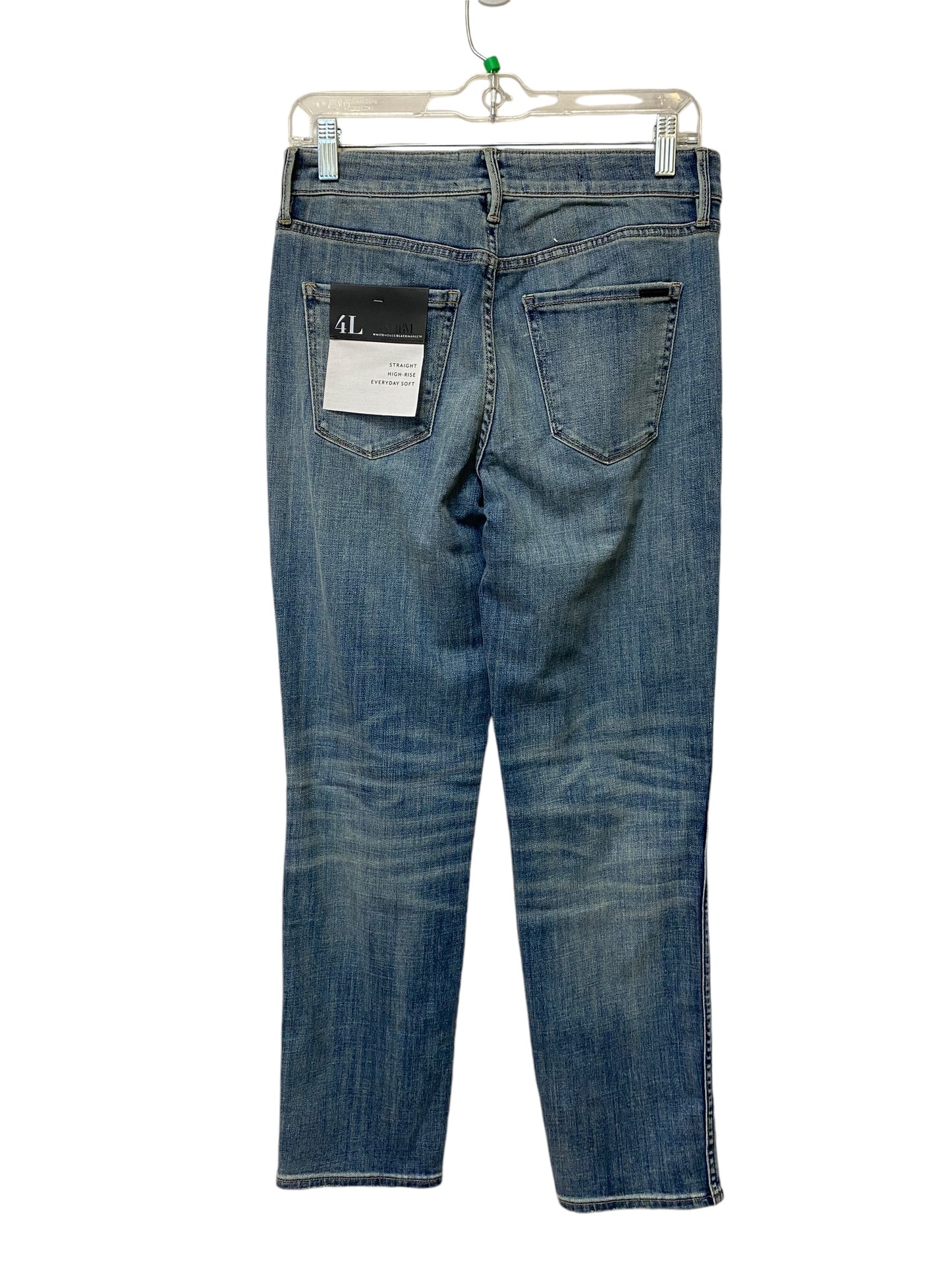 Jeans Straight By White House Black Market In Blue Denim, Size: 4