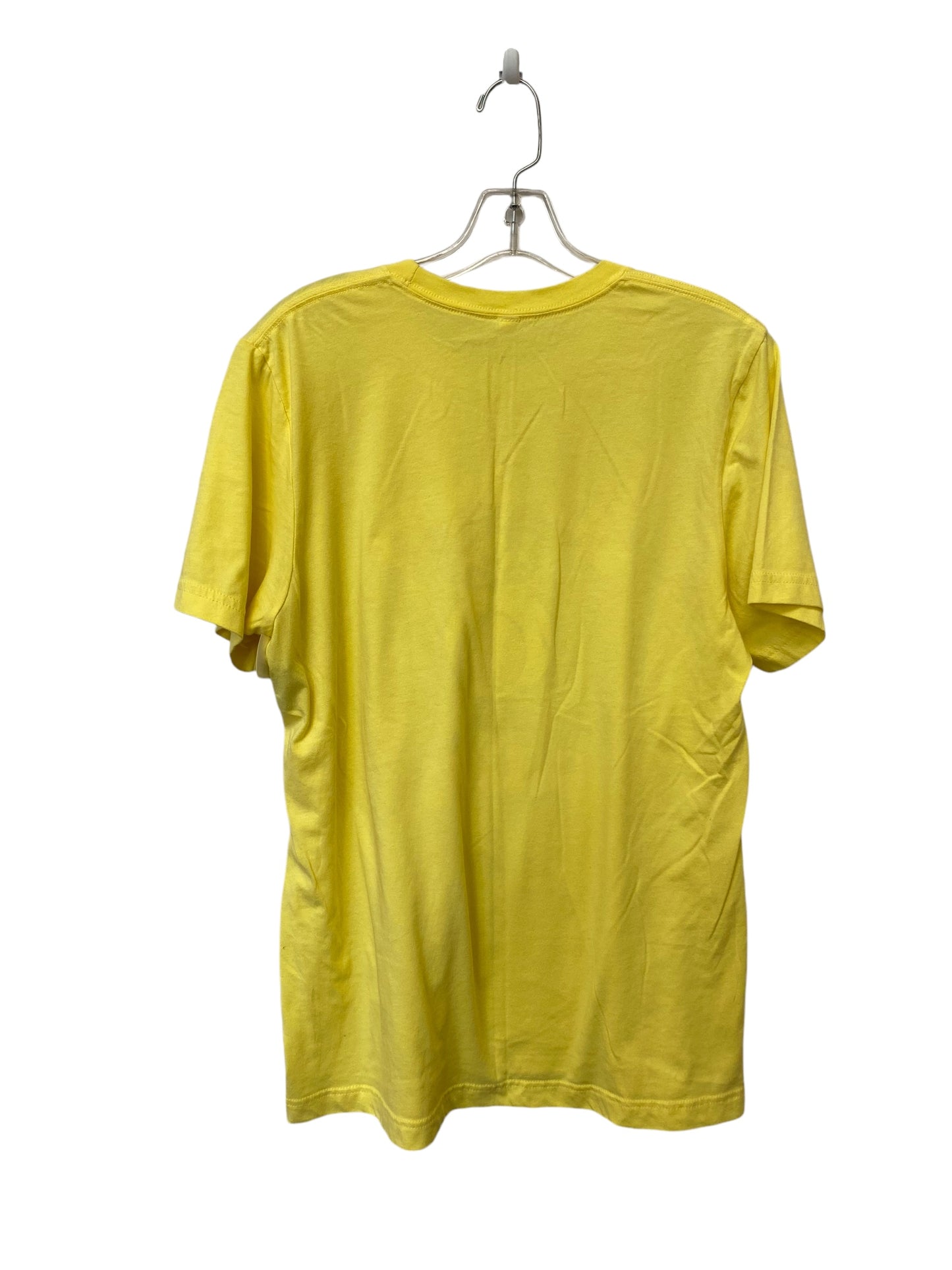 Top Short Sleeve By Bella + Canvas In Yellow, Size: L