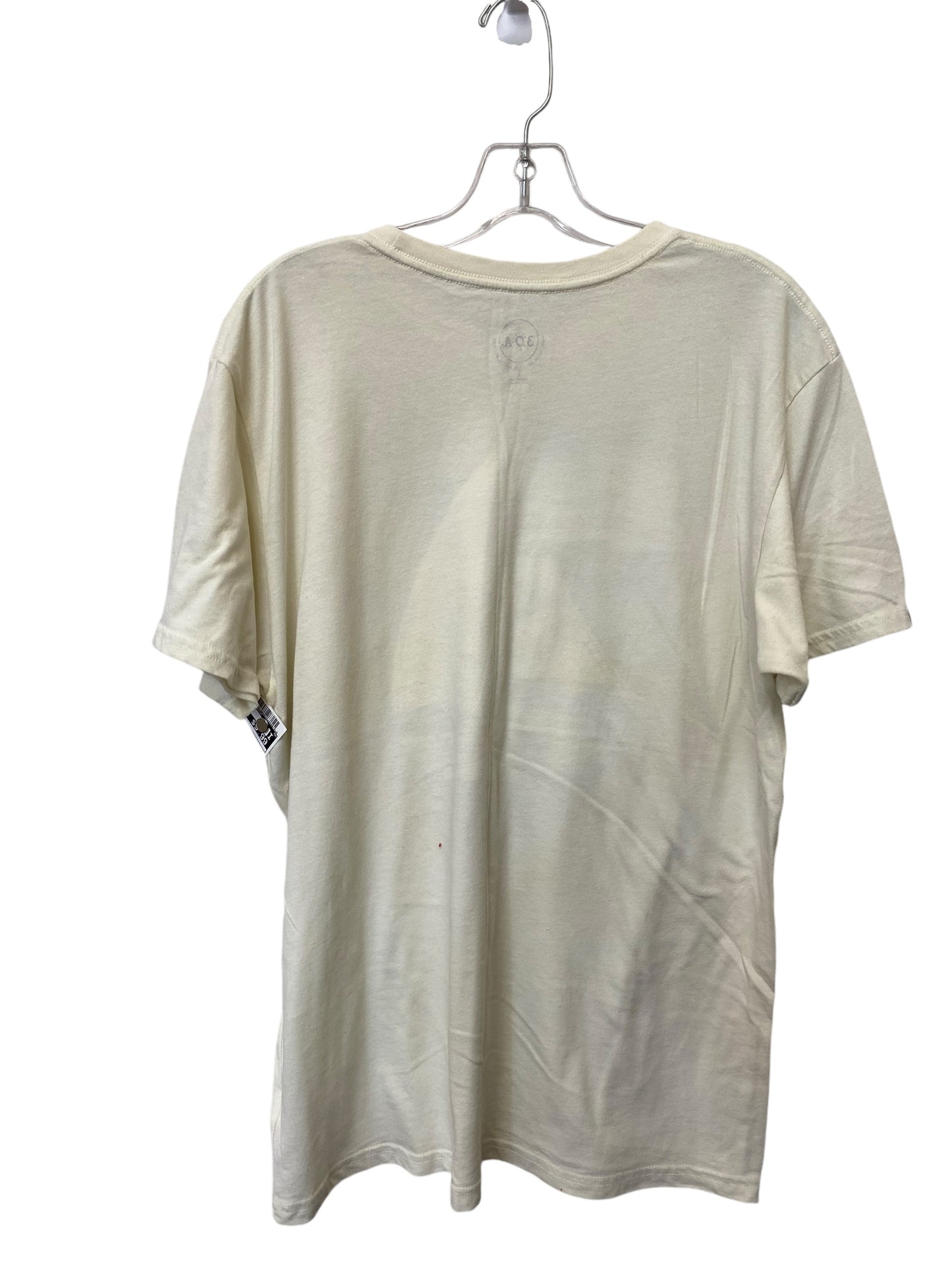 Top Short Sleeve By Clothes Mentor In Cream, Size: L