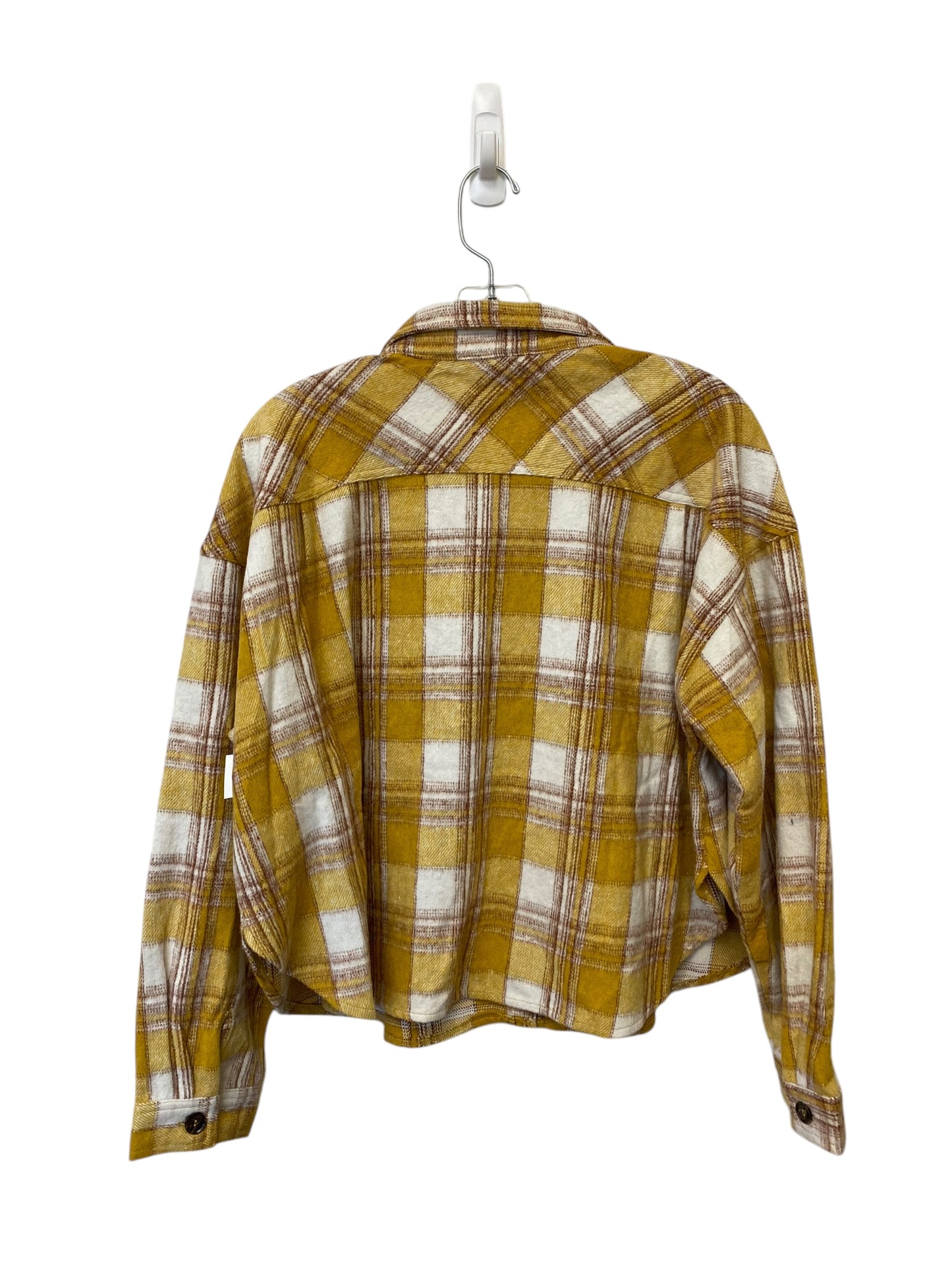 Jacket Shirt By Easel In Yellow, Size: L