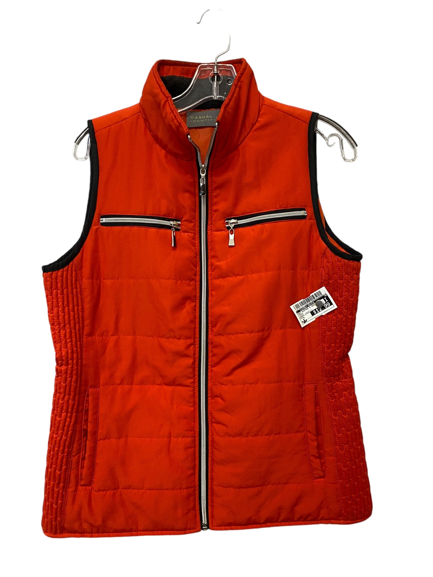 Vest Puffer & Quilted By Clothes Mentor In Orange, Size: S