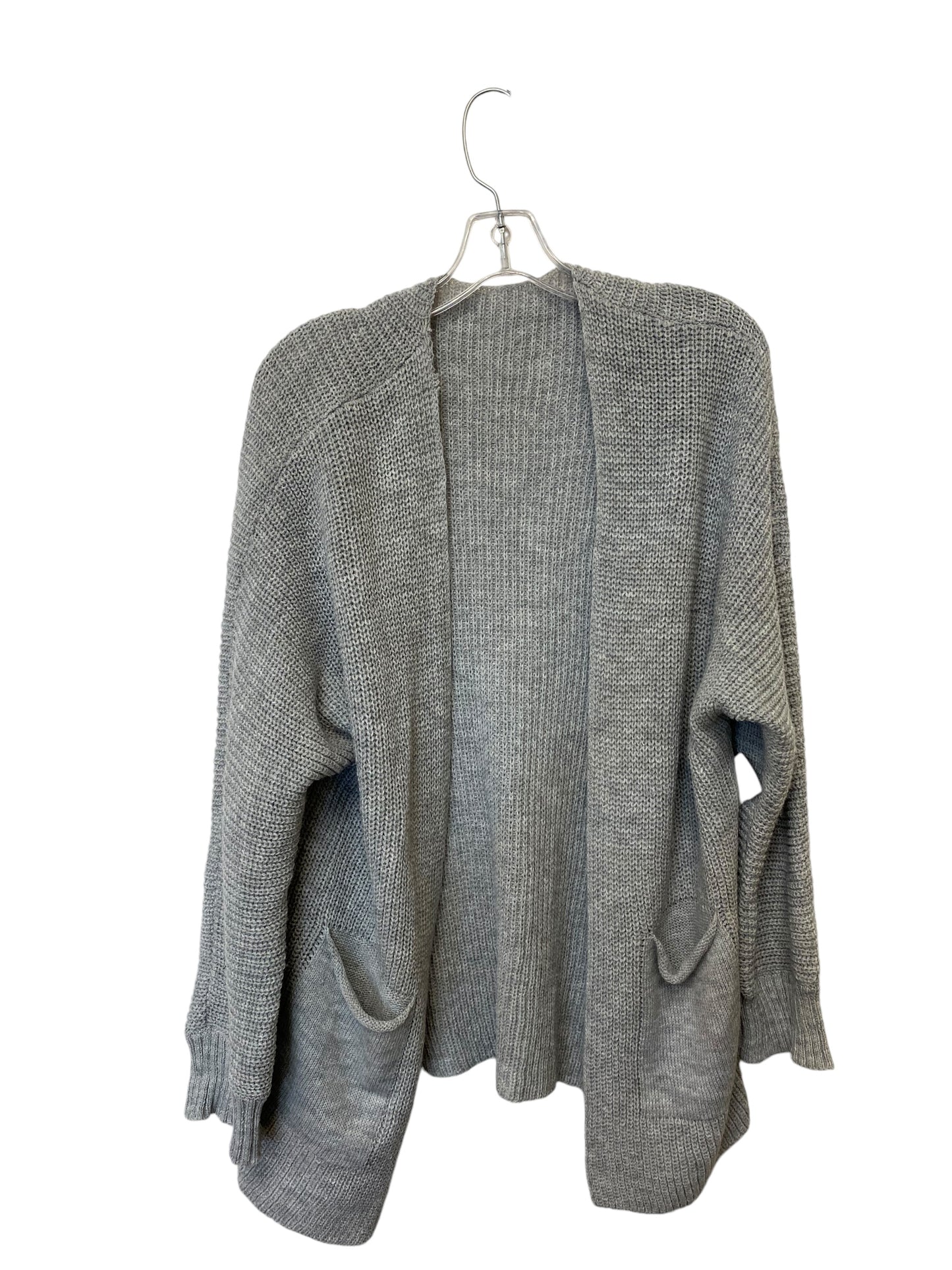 Sweater Cardigan By Clothes Mentor In Grey, Size: L