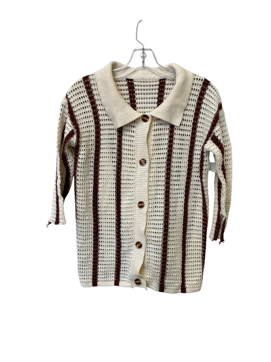 Jacket Shirt By Clothes Mentor In Striped Pattern, Size: L