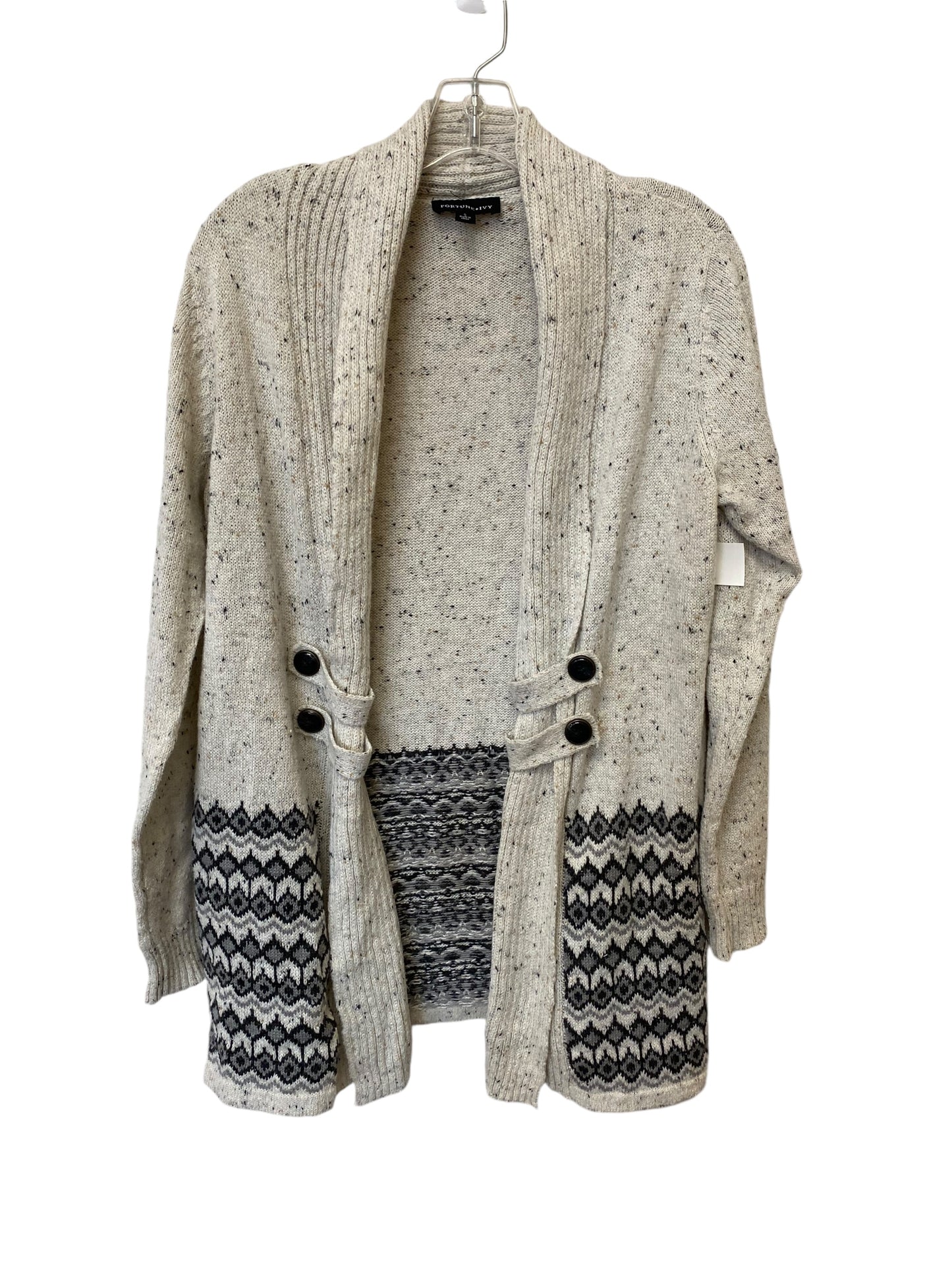 Sweater Cardigan By Fortune & Ivy In Cream, Size: S