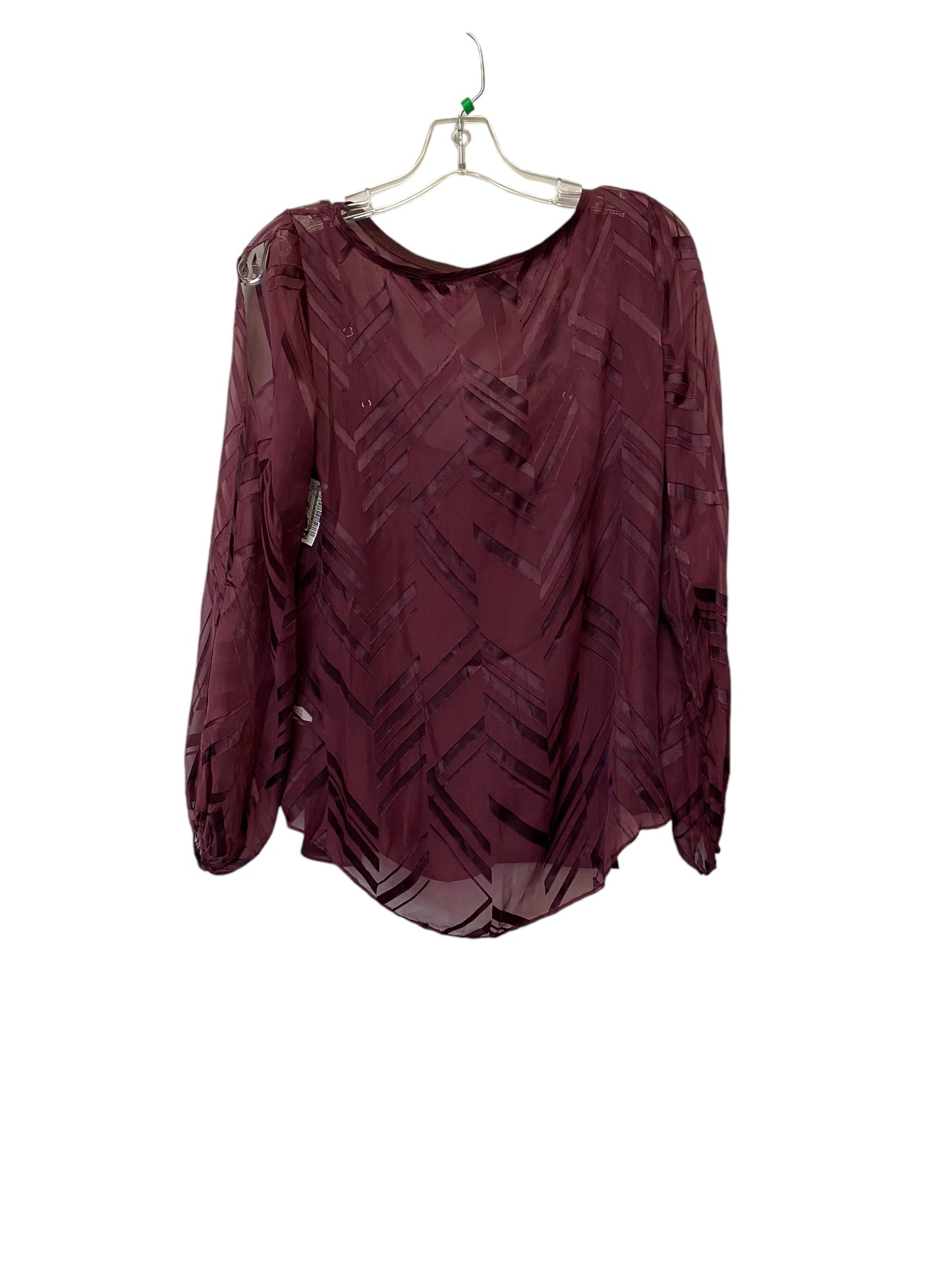 Top Long Sleeve By White House Black Market In Purple, Size: 2