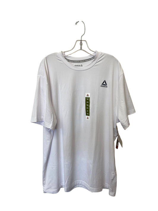 Athletic Top Short Sleeve By Reebok In White, Size: Xl