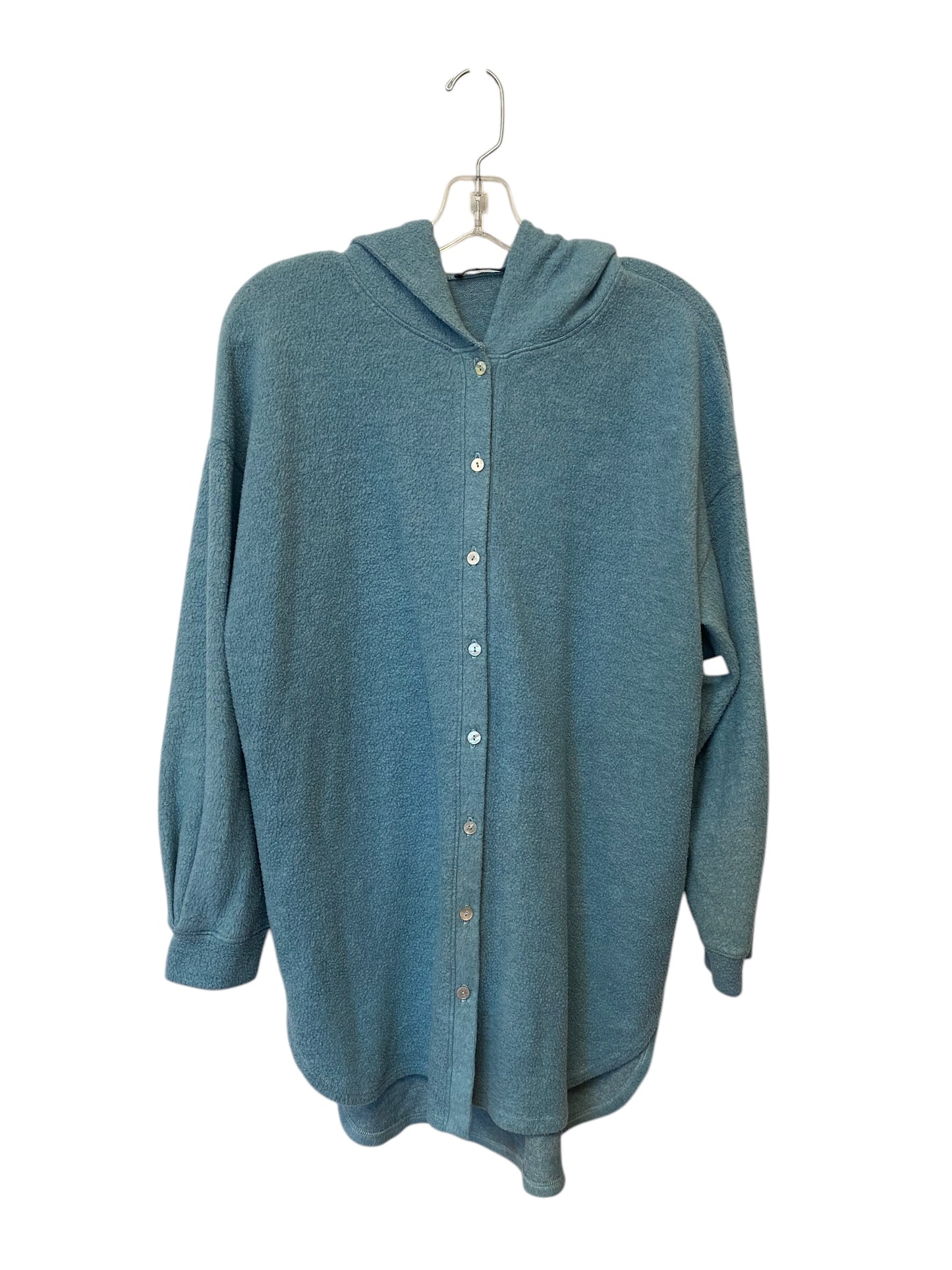 Jacket Shirt By Nally And Millie In Blue, Size: L