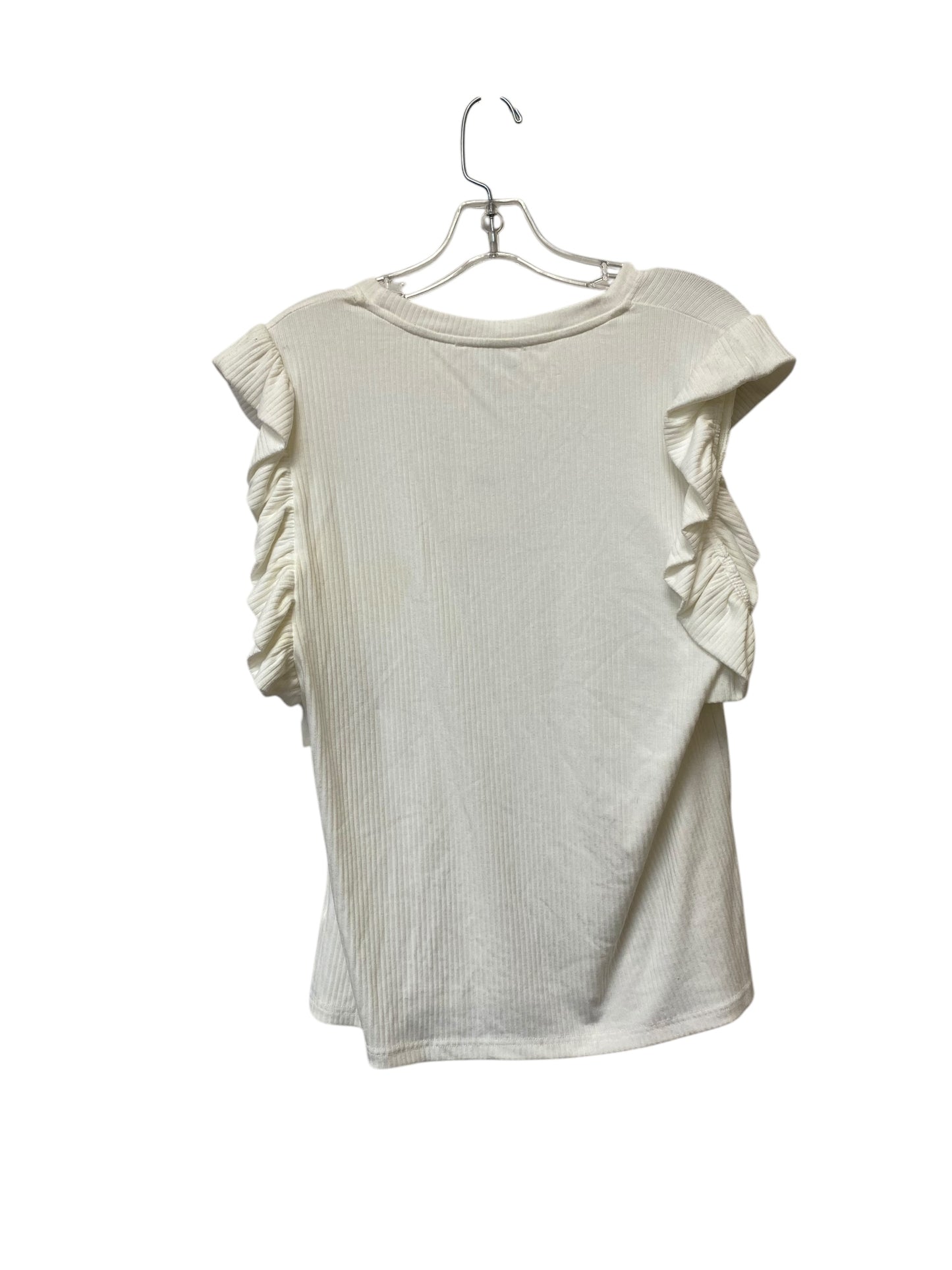 Top Short Sleeve By Thml In White, Size: Xl