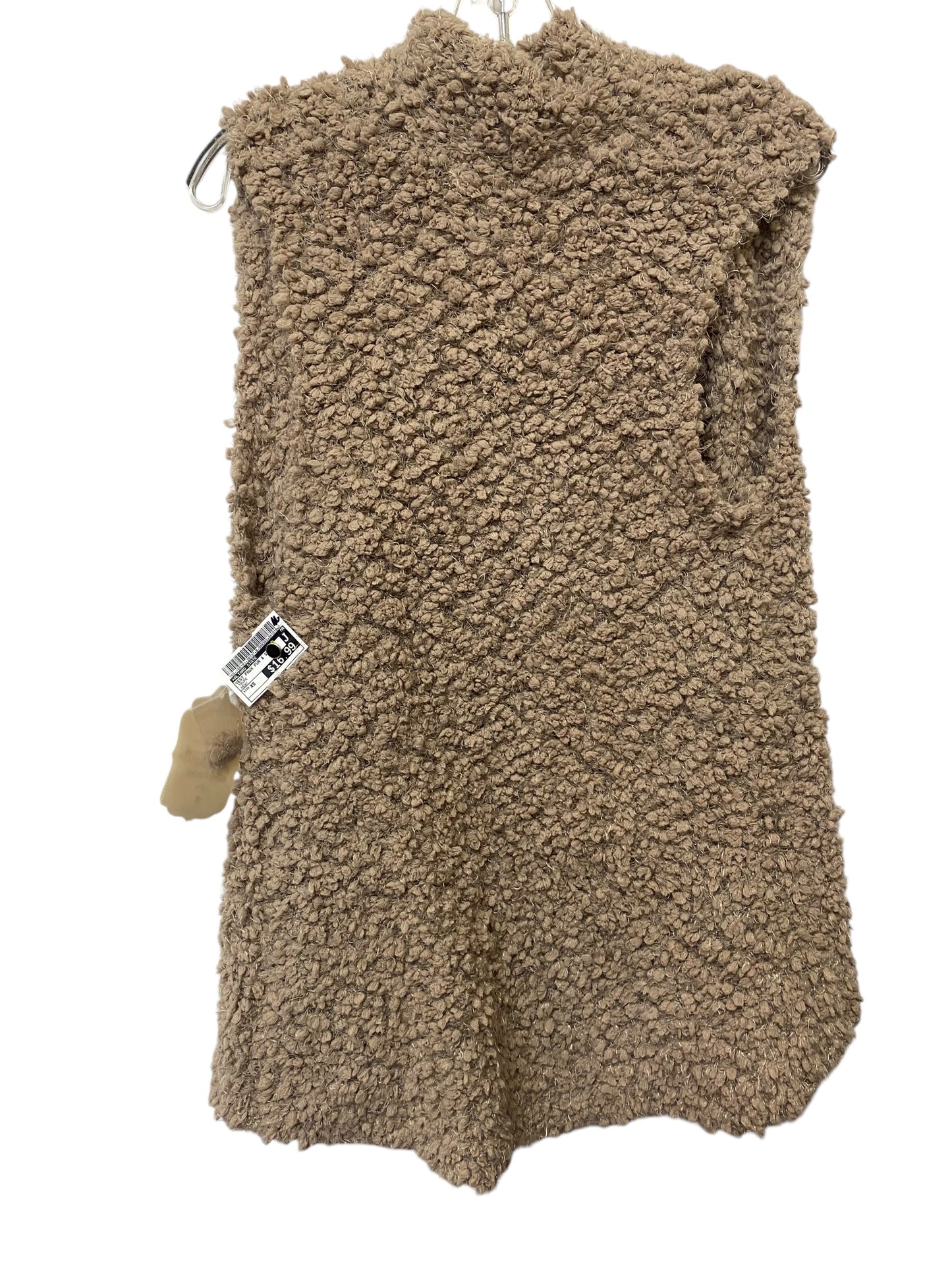 Vest Faux Fur & Sherpa By Altard State In Taupe, Size: Xs