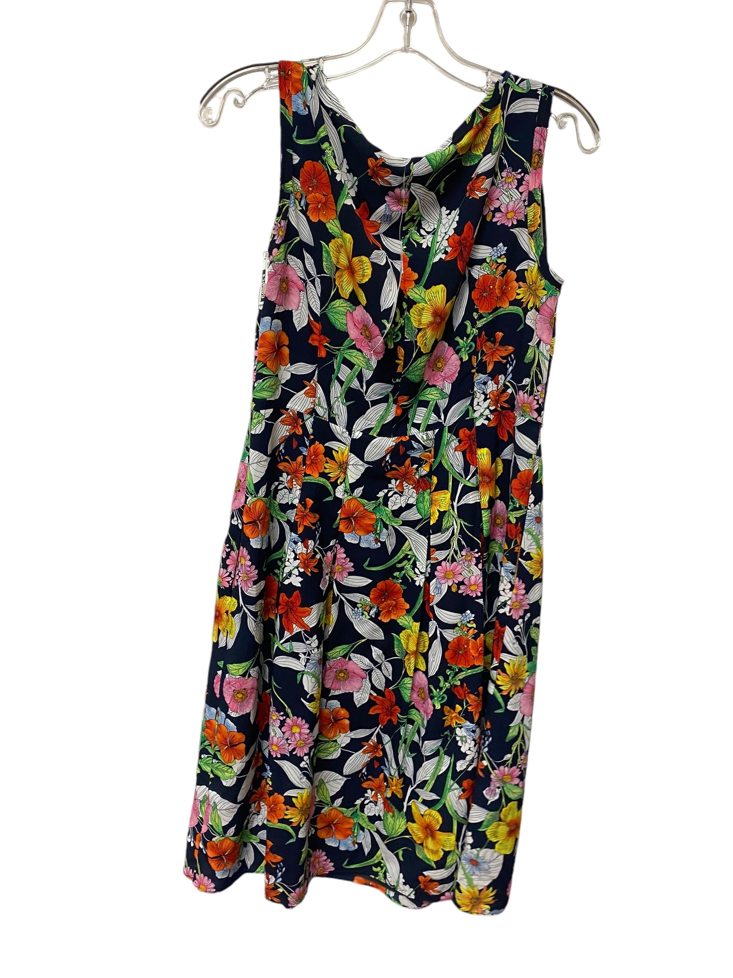 Dress Casual Midi By Jones New York In Floral Print, Size: 6