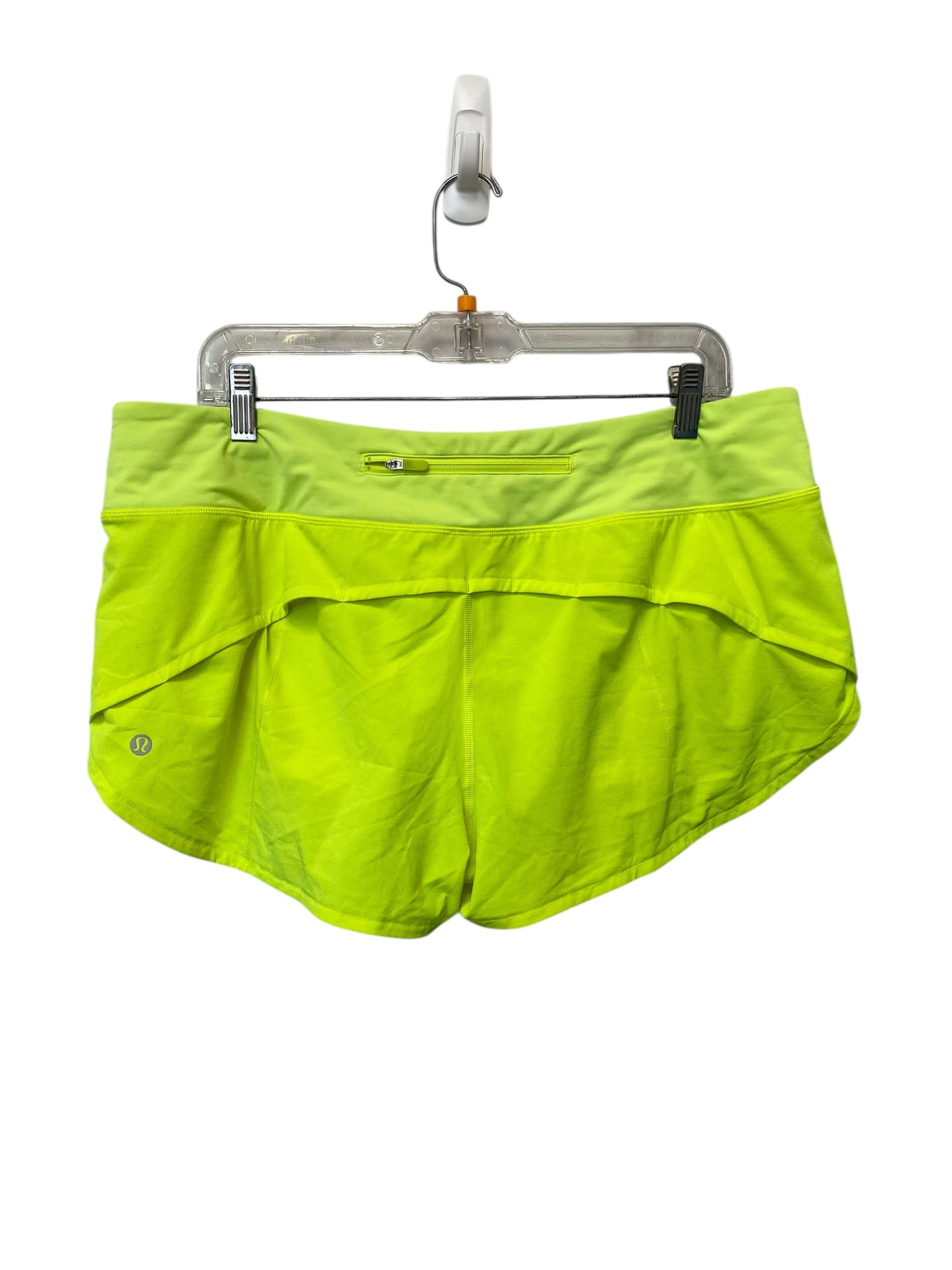 Athletic Shorts By Lululemon In Yellow, Size: 12