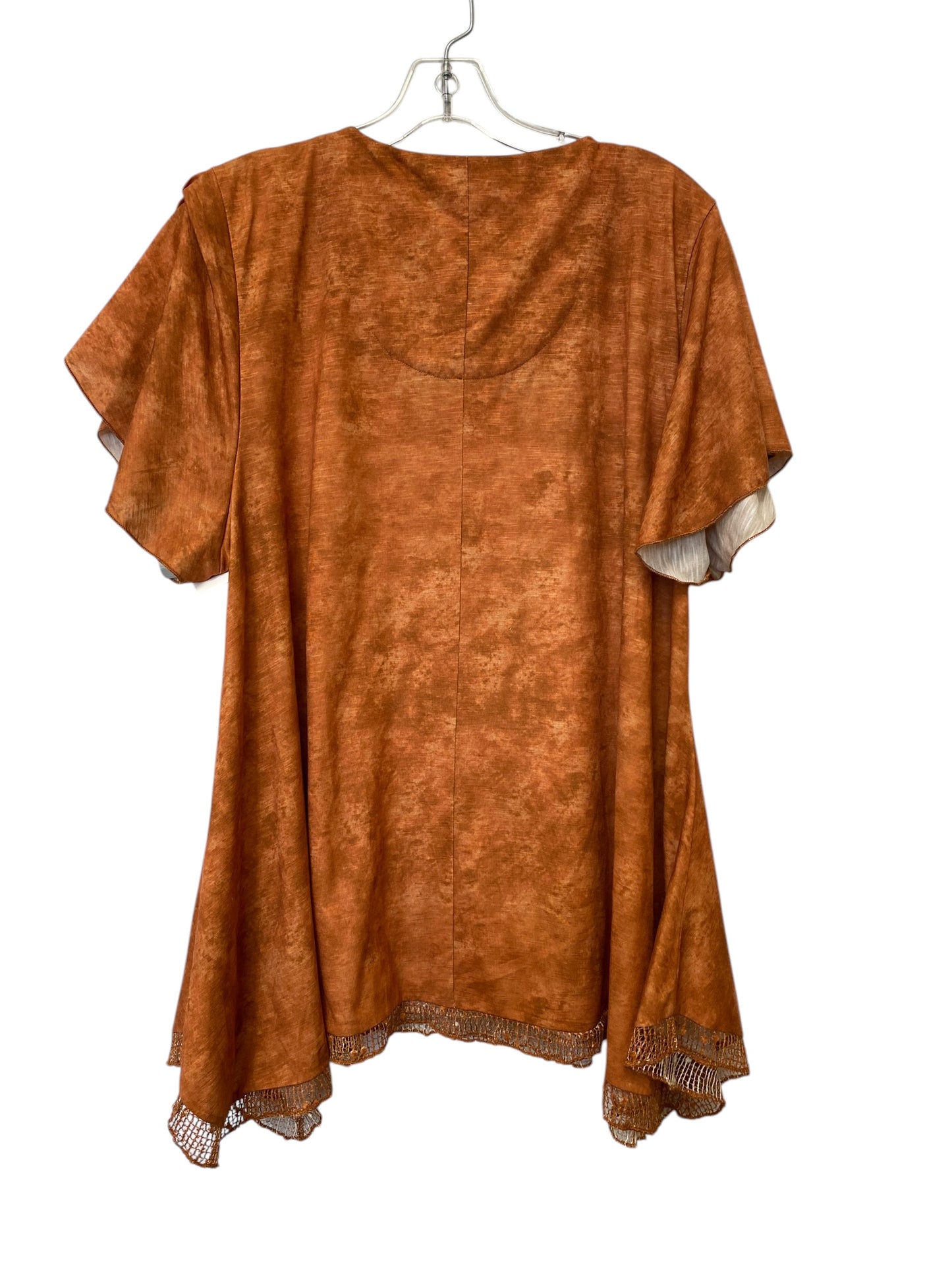 Top Short Sleeve By Clothes Mentor In Orange, Size: Xxl