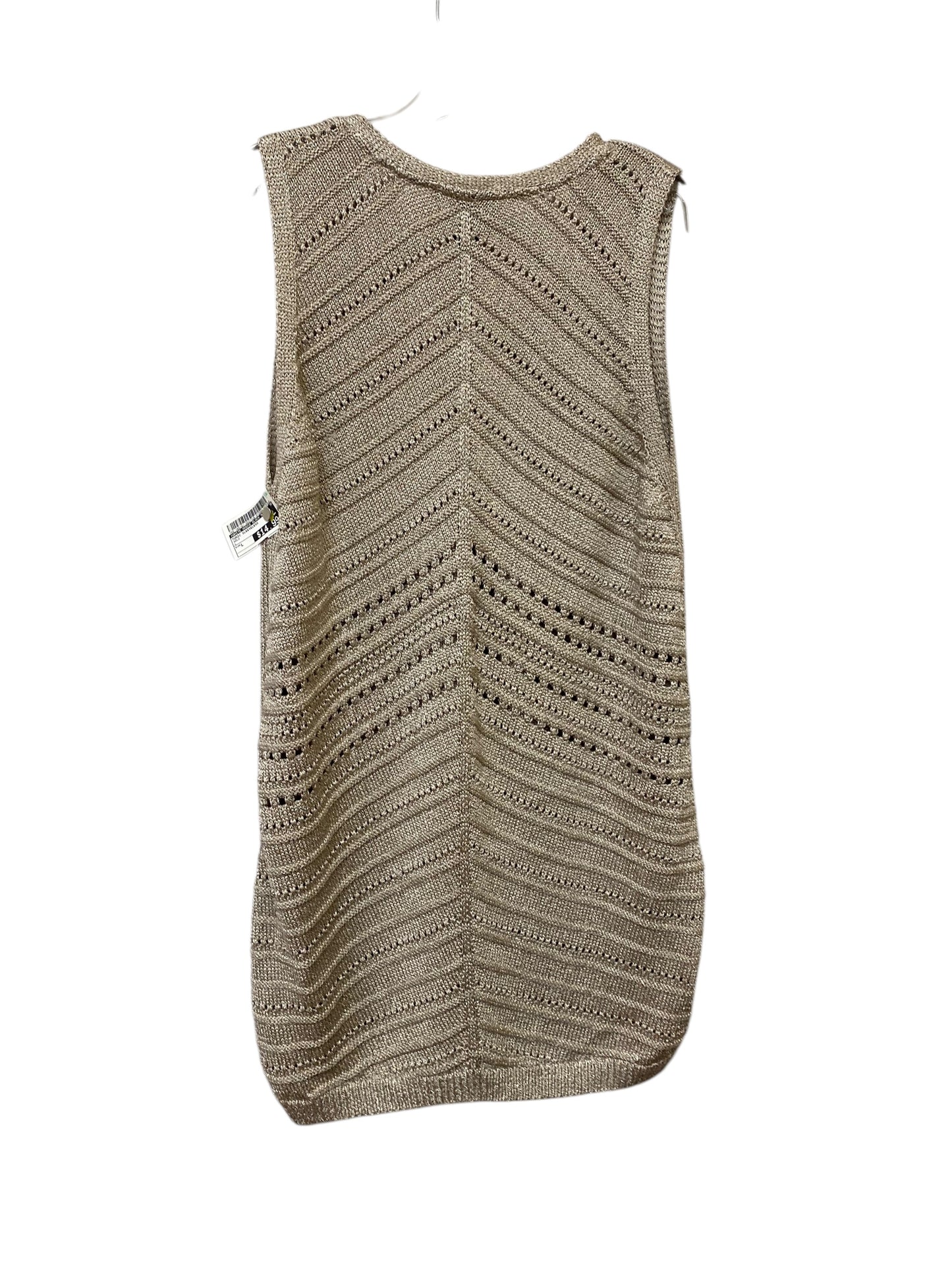 Tunic Sleeveless By White House Black Market In Gold, Size: L