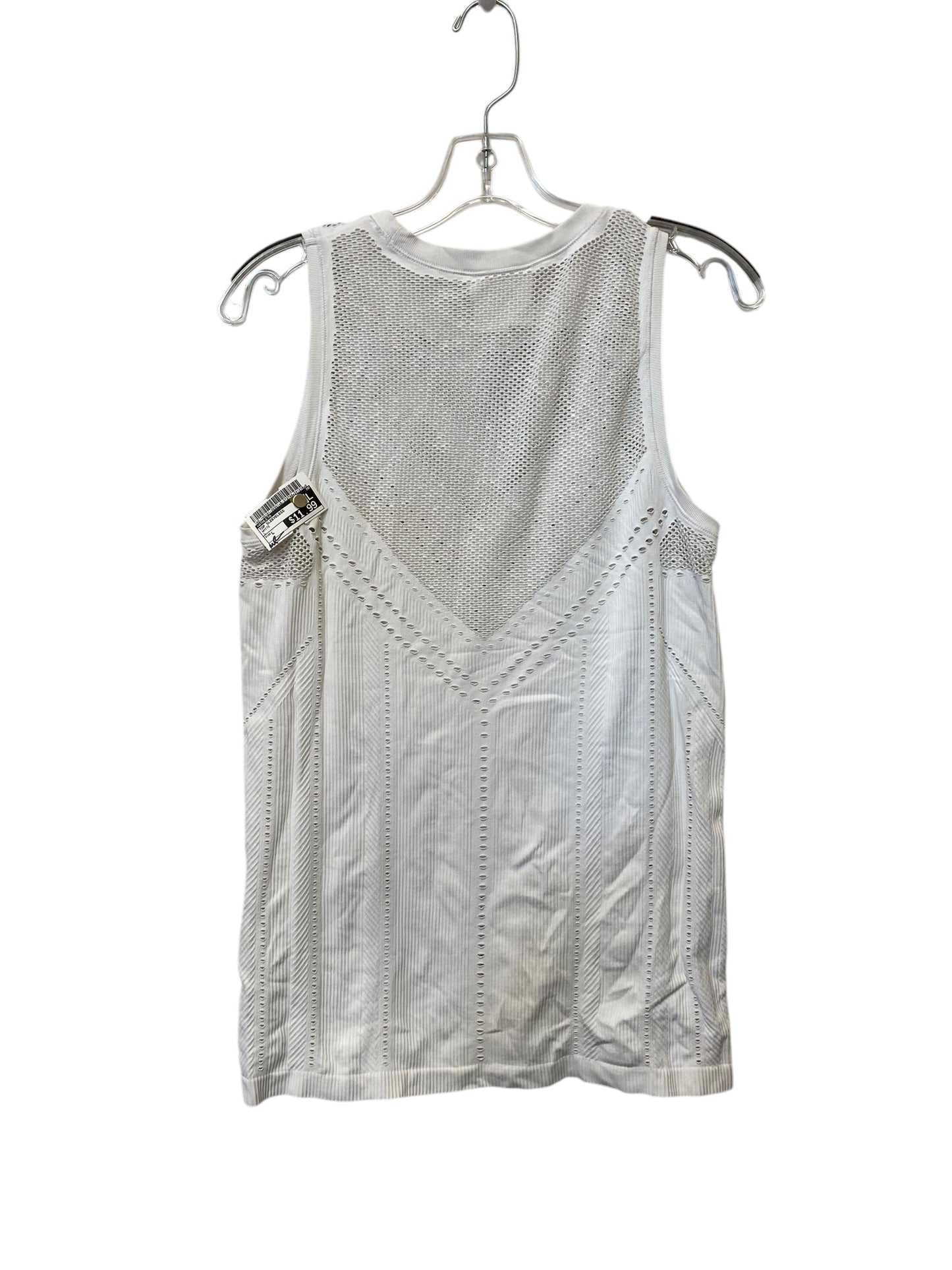 Top Sleeveless By Athleta In White, Size: L