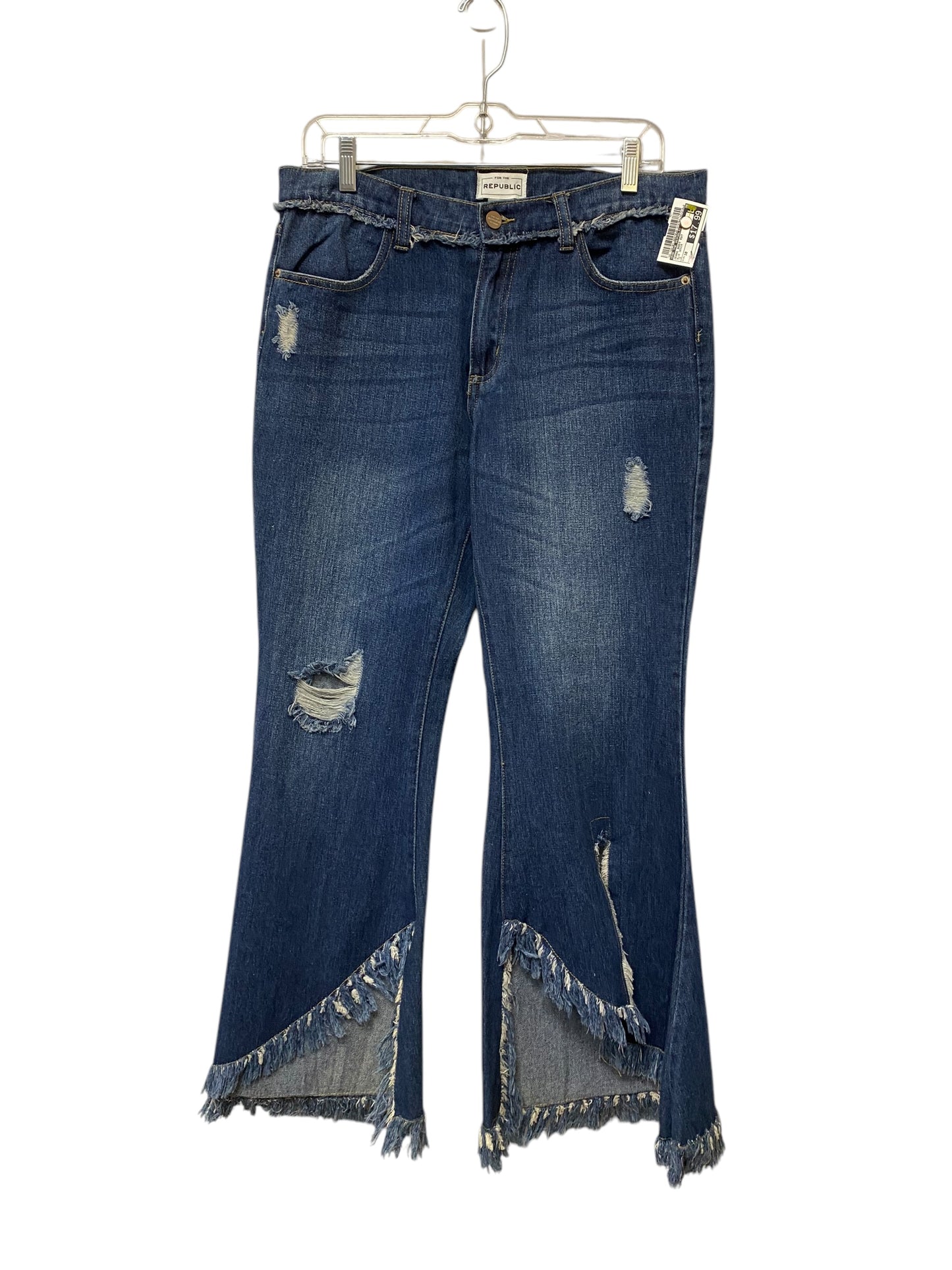 Jeans Boot Cut By For The Republic In Blue Denim, Size: 10