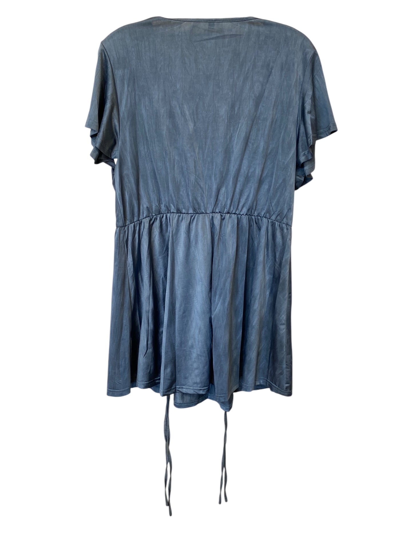 Tunic Short Sleeve By Clothes Mentor In Blue, Size: Xl