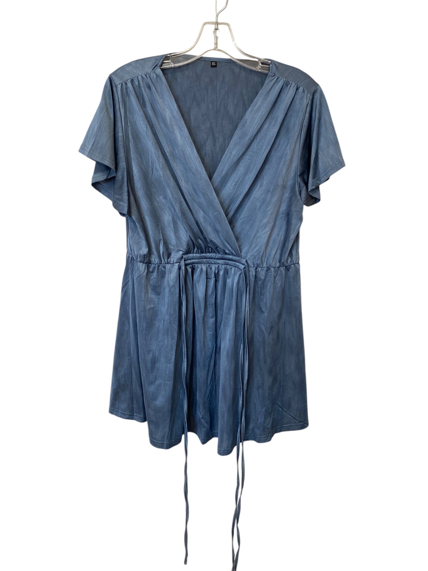 Tunic Short Sleeve By Clothes Mentor In Blue, Size: Xl