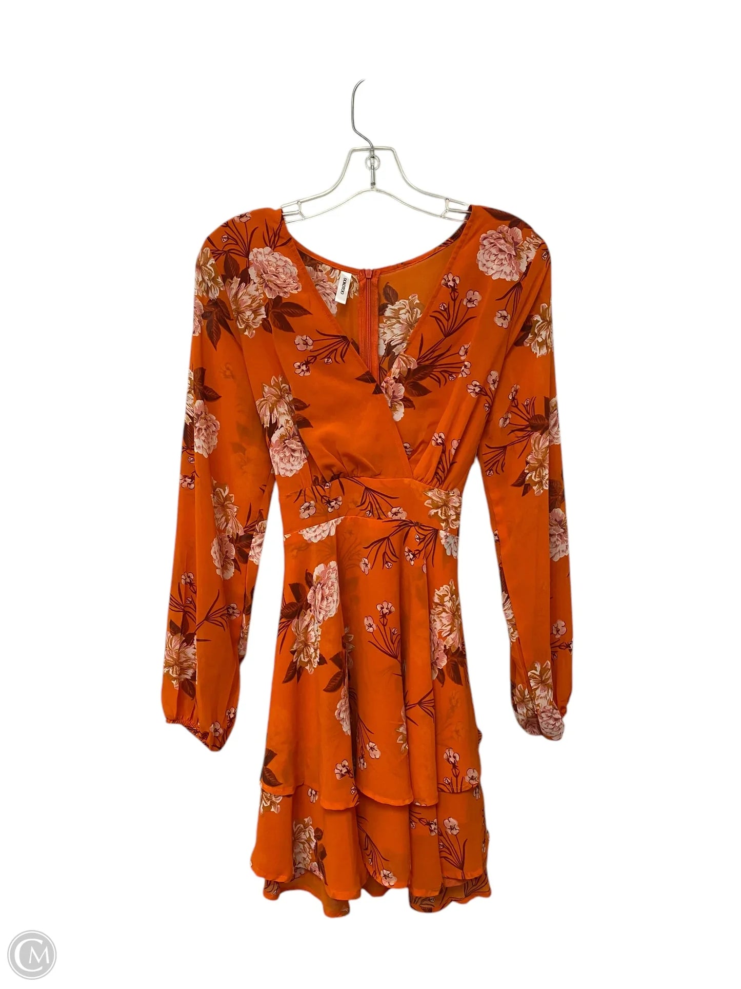 Dress Casual Midi By Clothes Mentor In Orange, Size: M