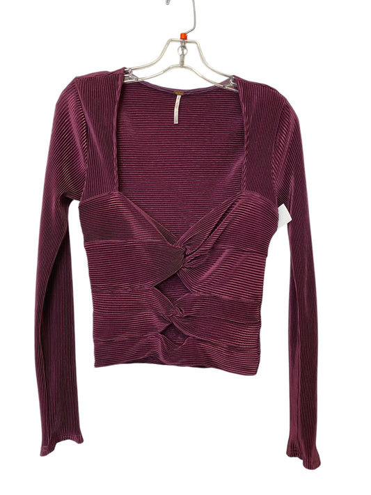 Top Long Sleeve By Free People In Purple, Size: S