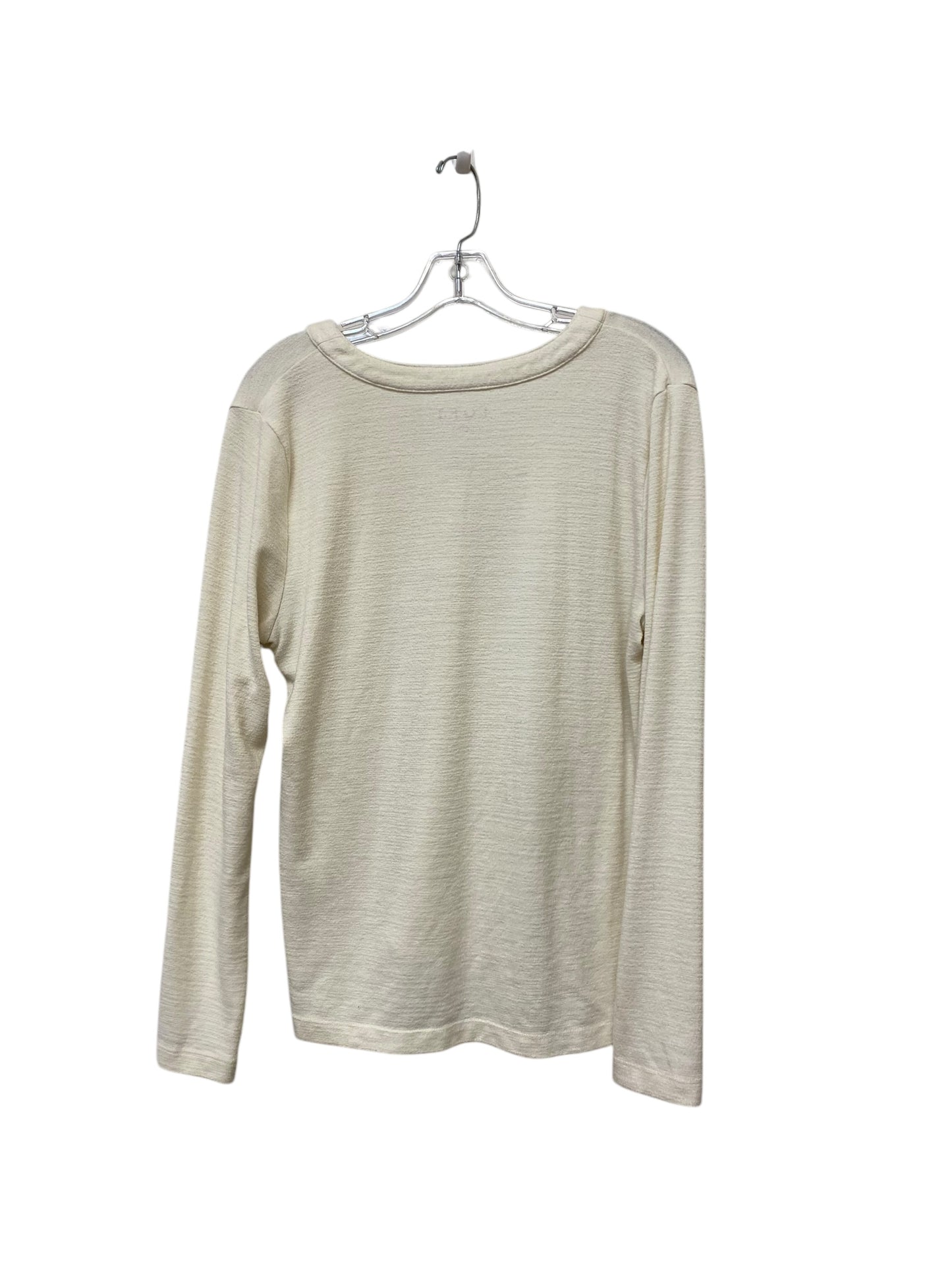 Top Long Sleeve By Loft In Cream, Size: L