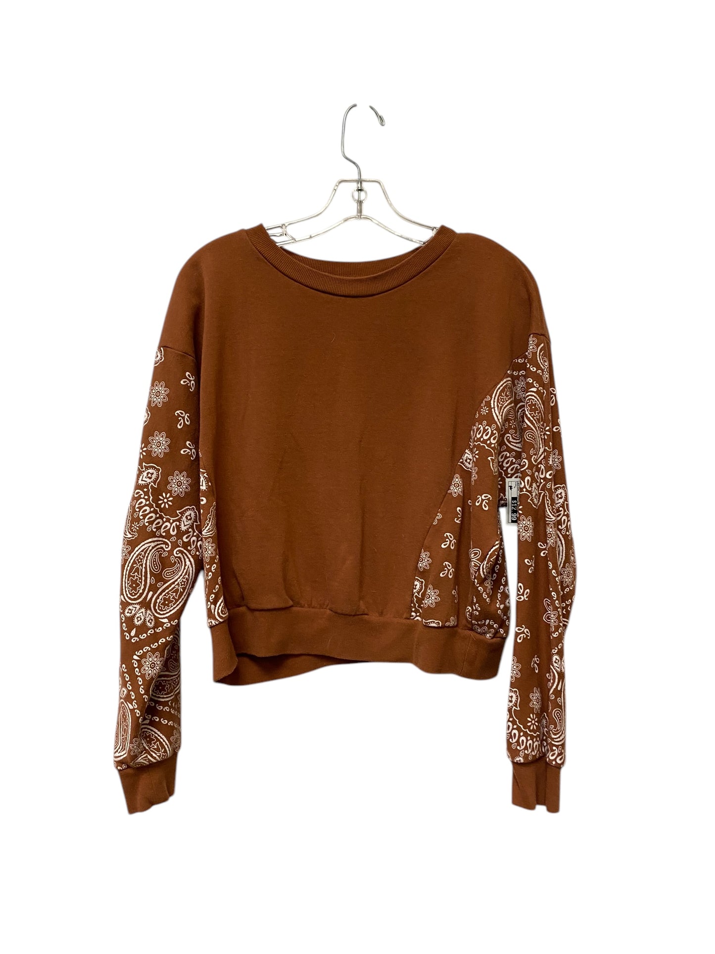 Sweatshirt Crewneck By Belle Du Jour In Brown, Size: L