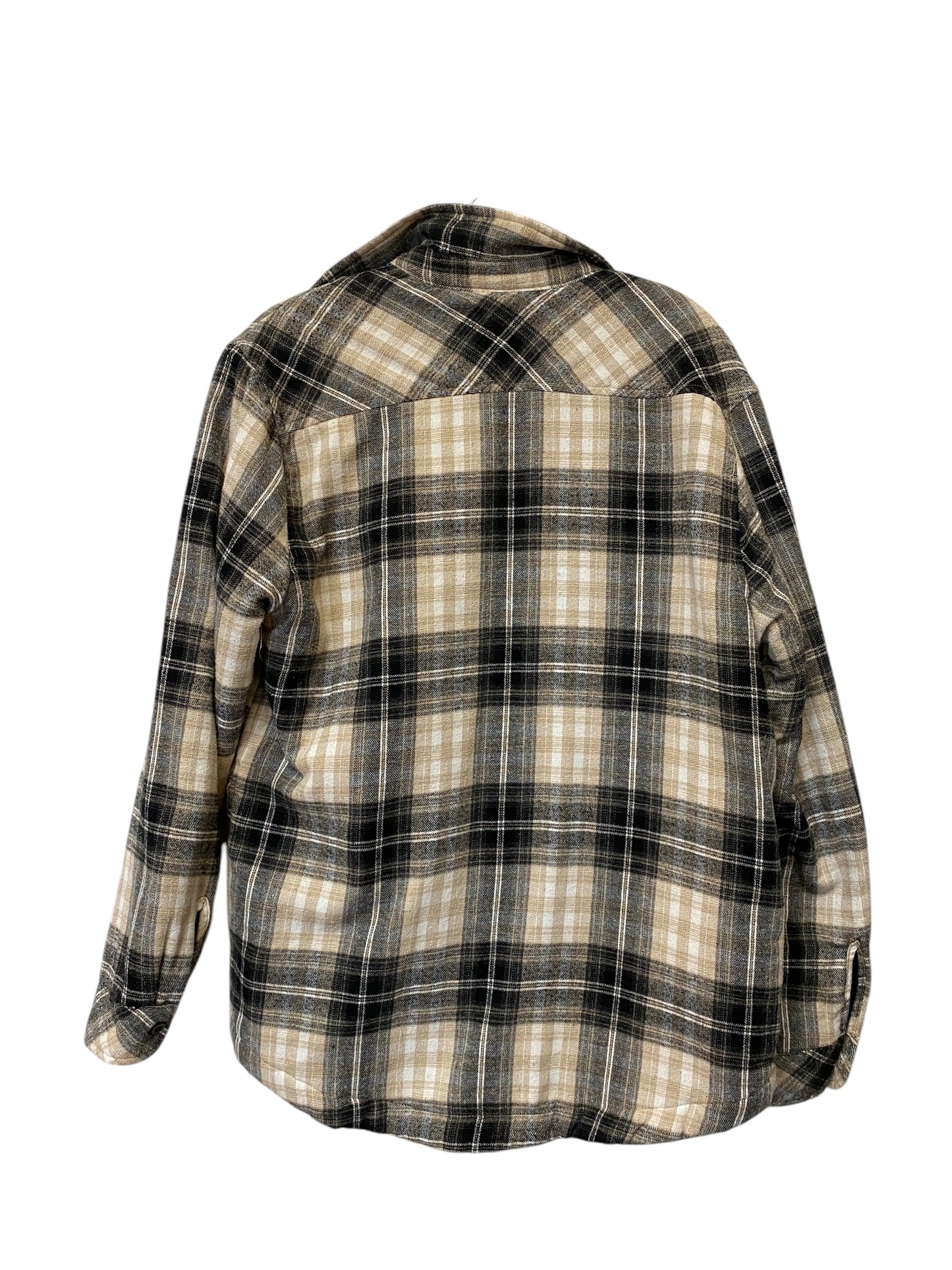 Jacket Shirt By Clothes Mentor In Plaid Pattern, Size: S