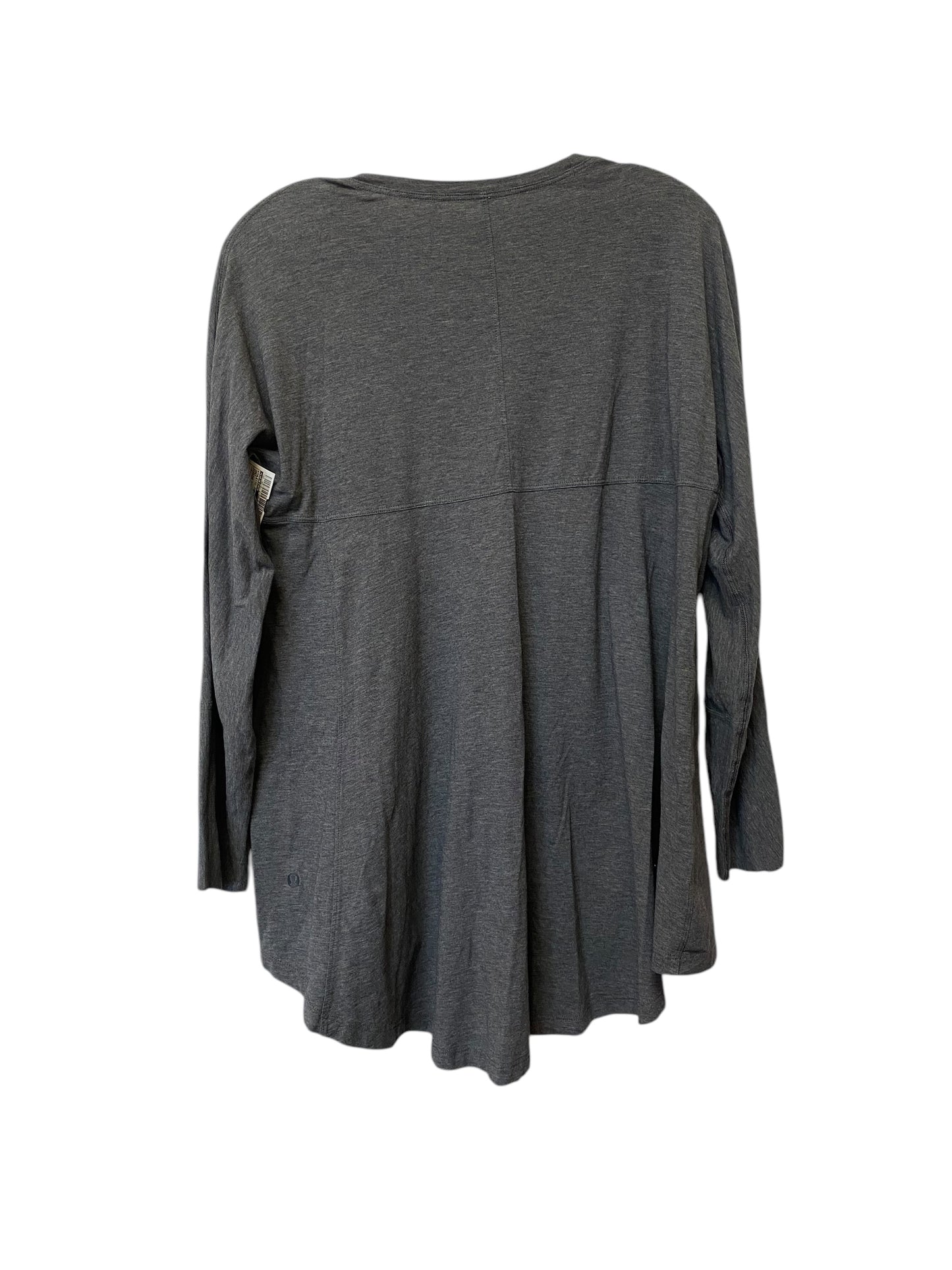 Athletic Top Long Sleeve Crewneck By Lululemon In Grey, Size: L