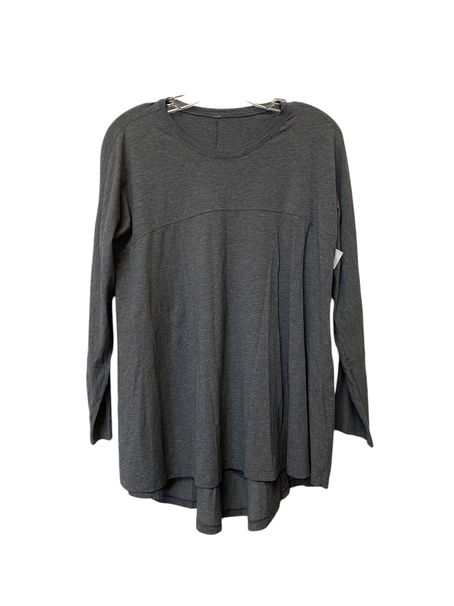 Athletic Top Long Sleeve Crewneck By Lululemon In Grey, Size: L