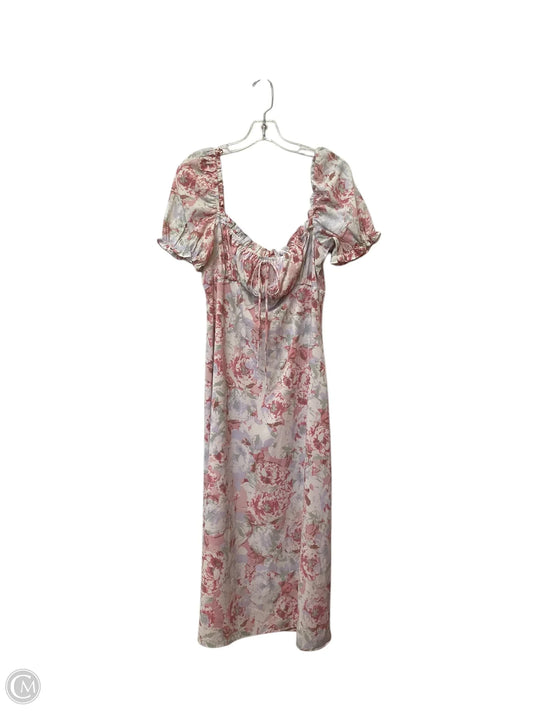 Dress Casual Midi By Wayf In Floral Print, Size: M