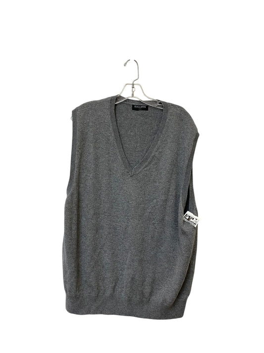 Vest Sweater By Clothes Mentor In Grey, Size: Xl