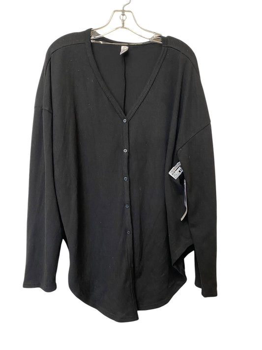 Top Long Sleeve By Just Be In Black, Size: Xl