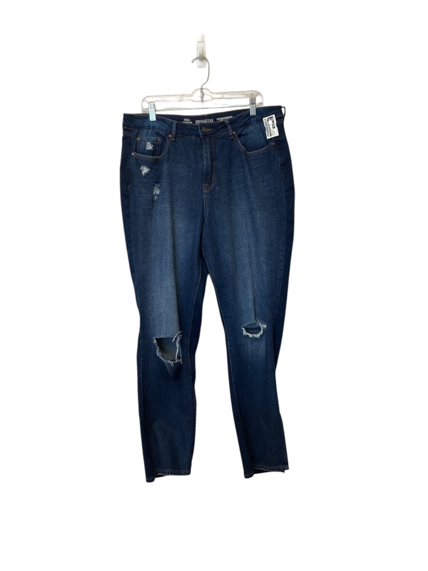 Jeans Straight By Clothes Mentor In Blue Denim, Size: 16