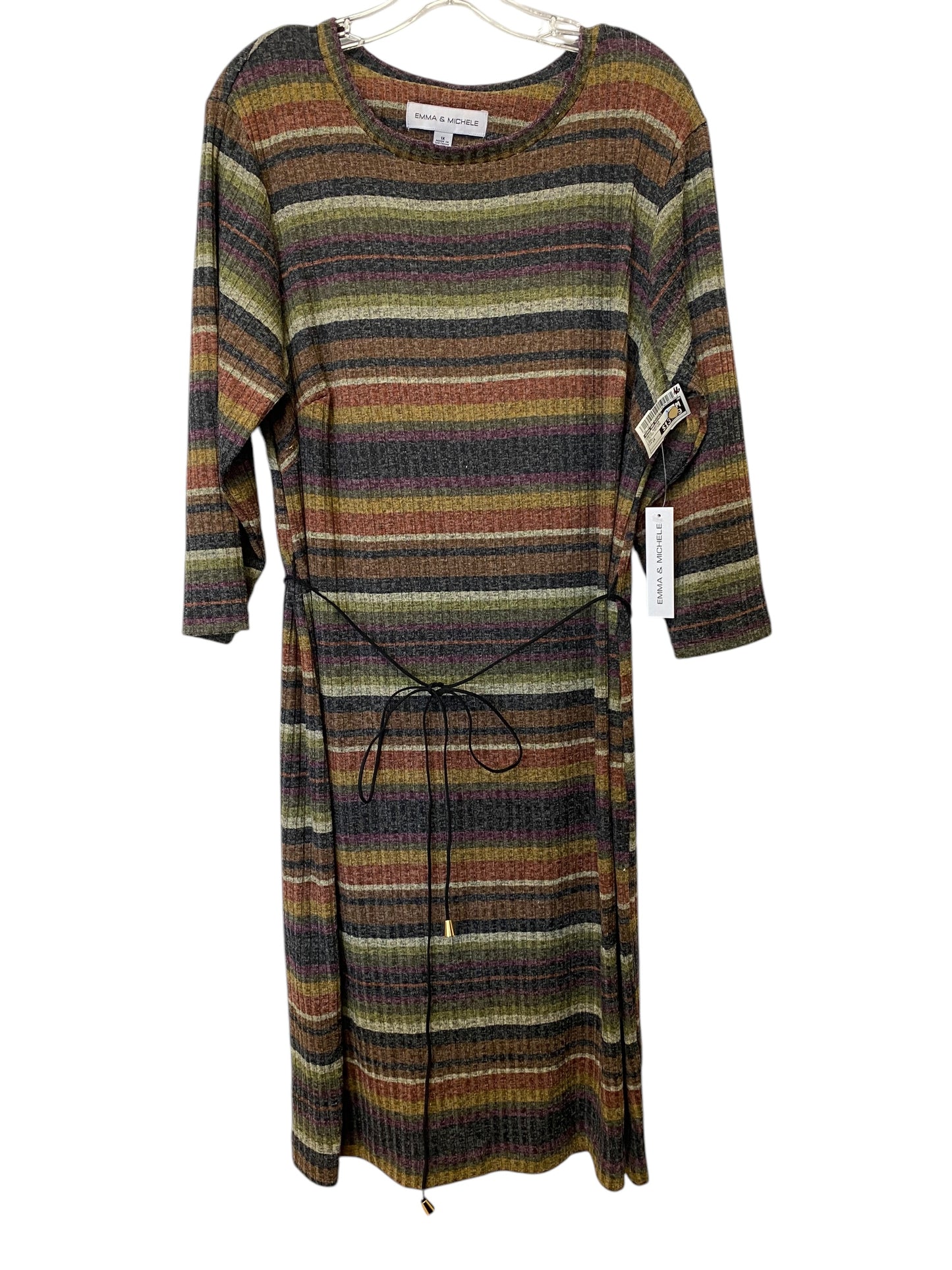 Dress Sweater By Emma And Michele In Striped Pattern, Size: 1x