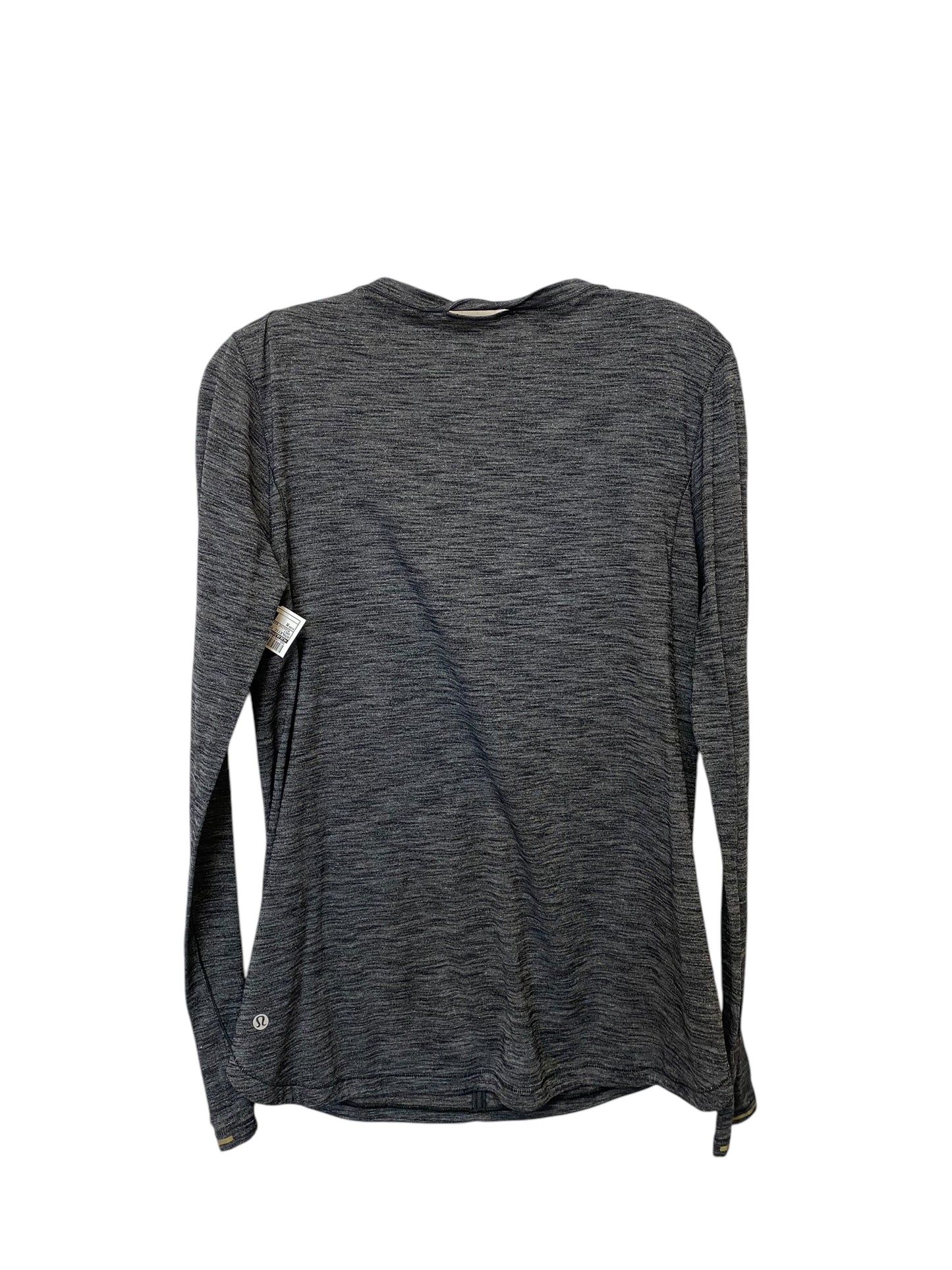 Athletic Top Long Sleeve Crewneck By Lululemon In Grey, Size: M